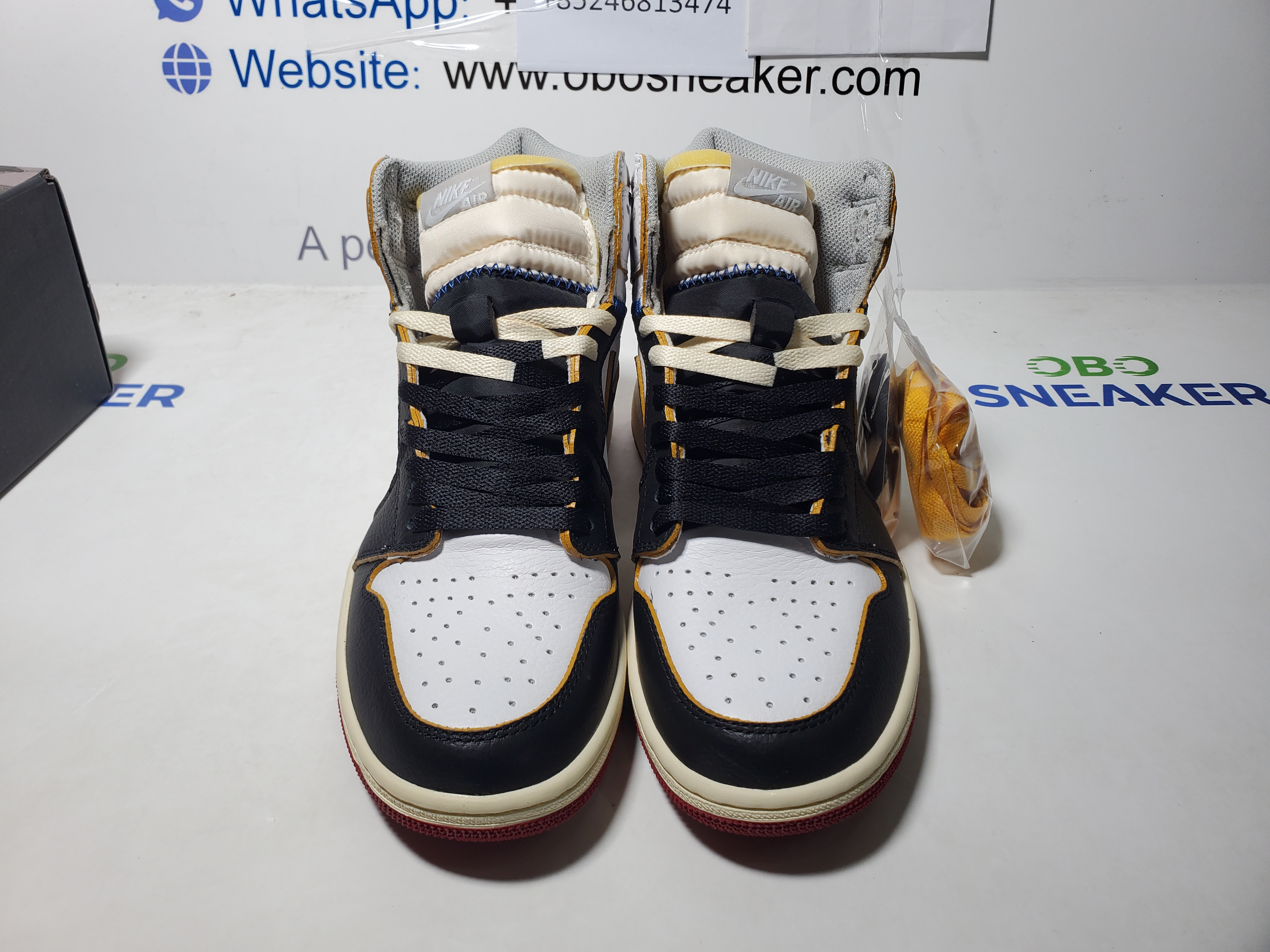 TOP Version Union X Air Jordan 1 OG Hi Retro Black Toe BV1300-106 review Obosneaker 03