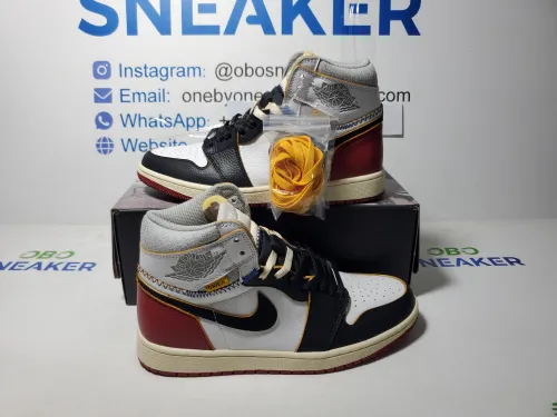 TOP Version Union X Air Jordan 1 OG Hi Retro Black Toe BV1300-106 review 