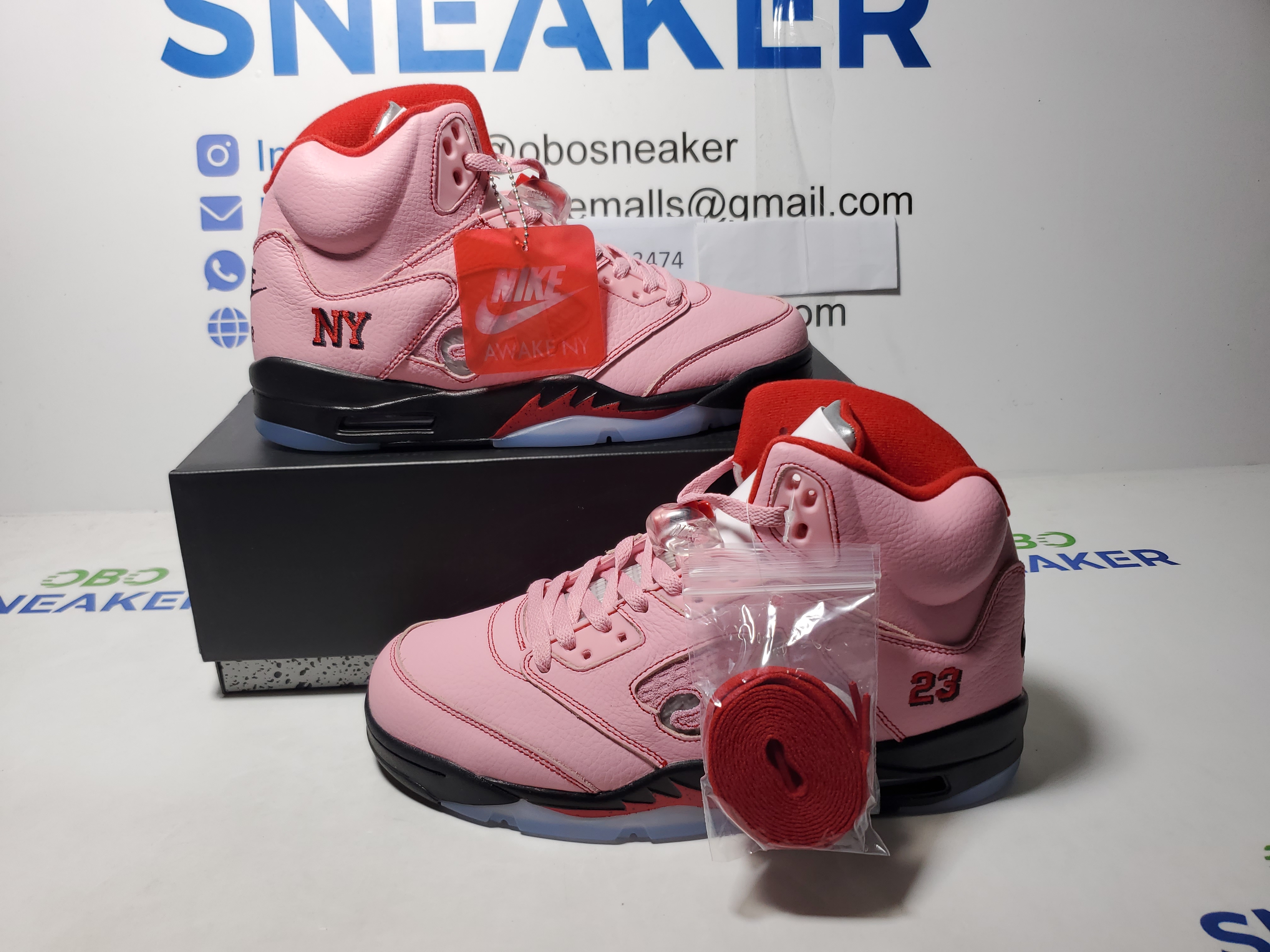 Top Version Air Jordan 5 Retro x Awake NY Arctic Pink DV4982-600 review Obosneaker 00