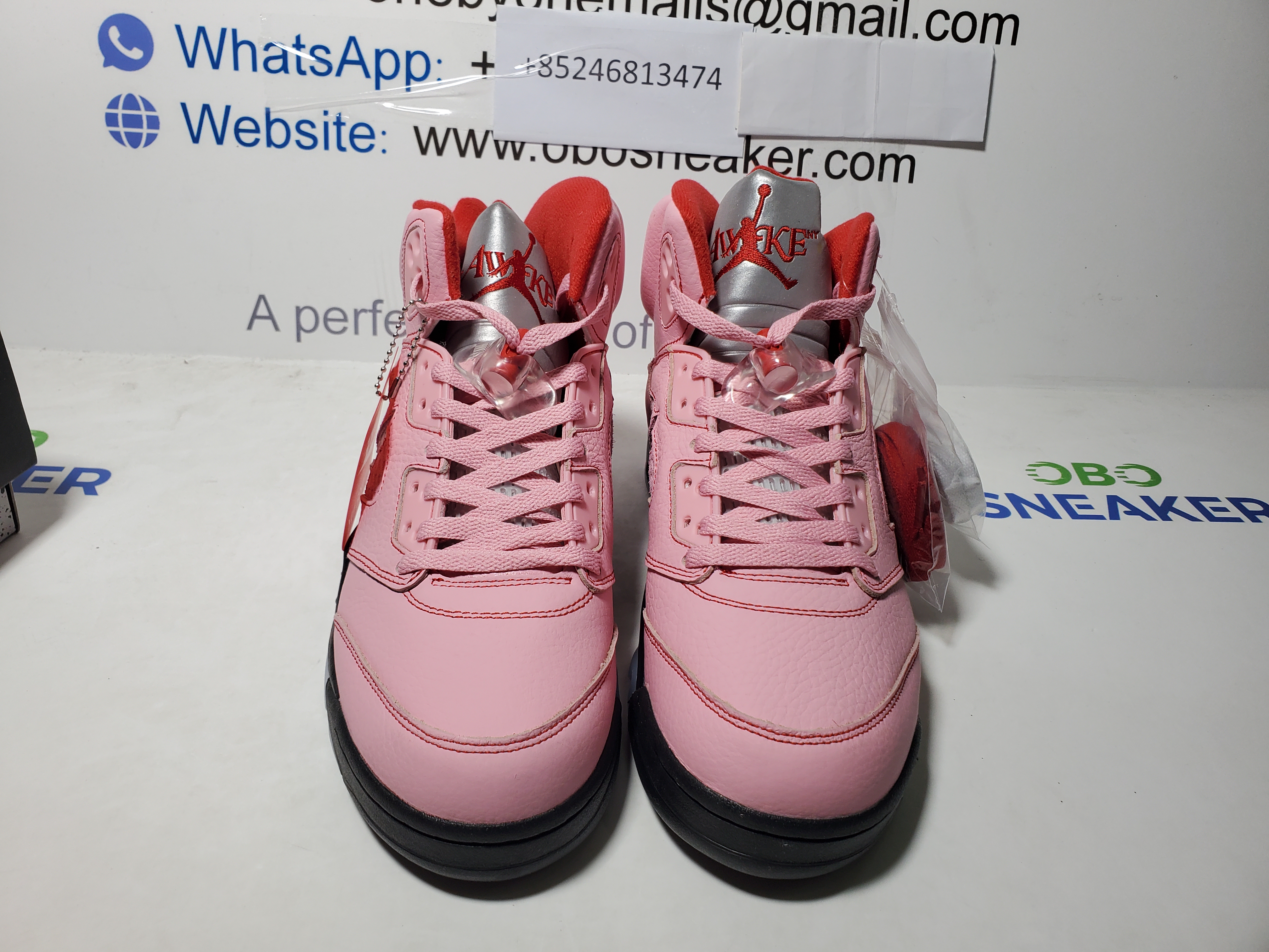Top Version Air Jordan 5 Retro x Awake NY Arctic Pink DV4982-600 review Obosneaker 04