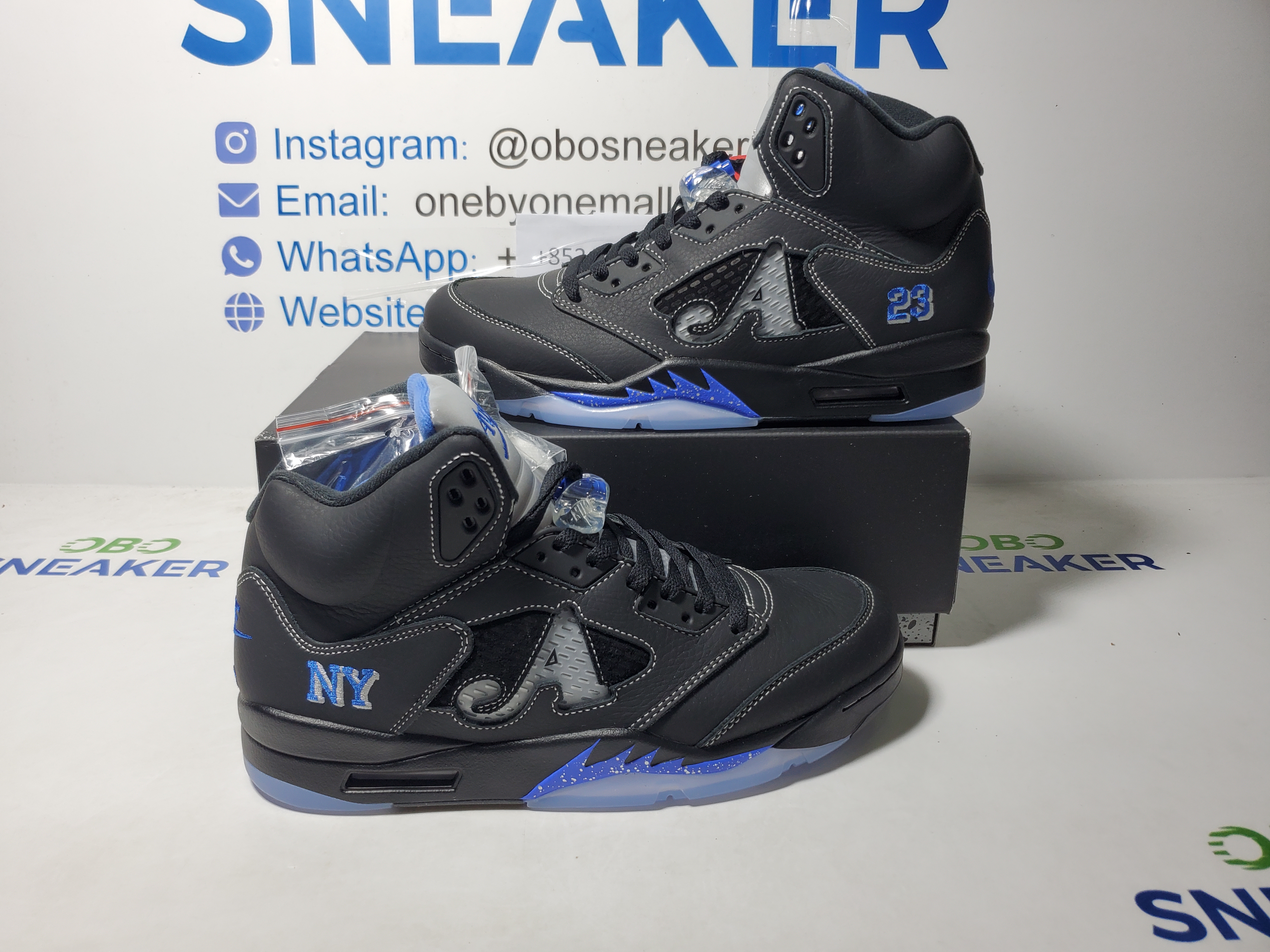 Air Jordan 5 Retro x Awake NY Black Racer Blue DV4982-004  review Obosneaker 00