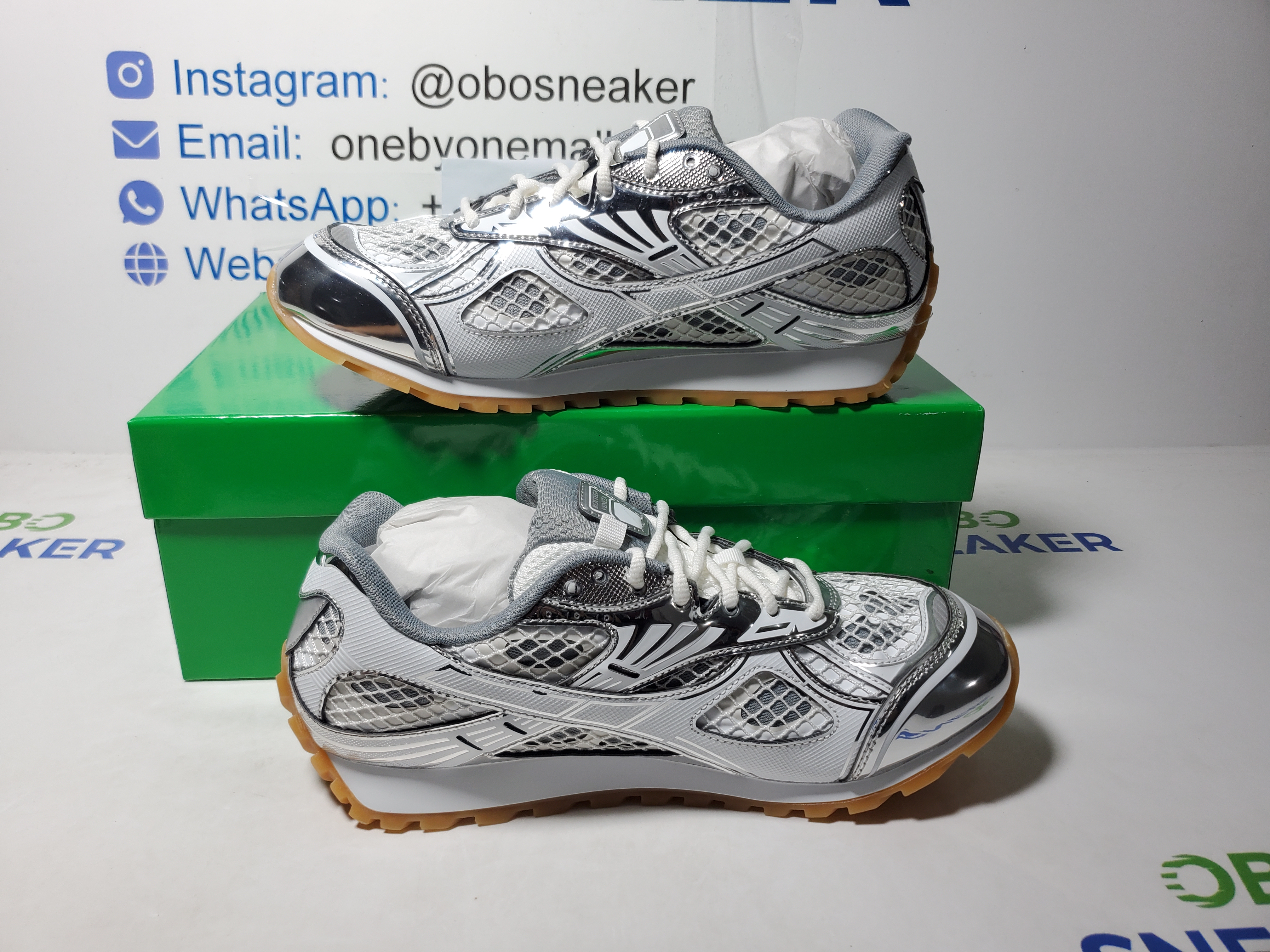 【FLASH SALE】Bottega Veneta Orbit Silver White (Women's)  755915V2X401425 review Obosneaker 01