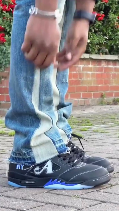 Air Jordan 5 Retro x Awake NY Black Racer Blue DV4982-004  review 