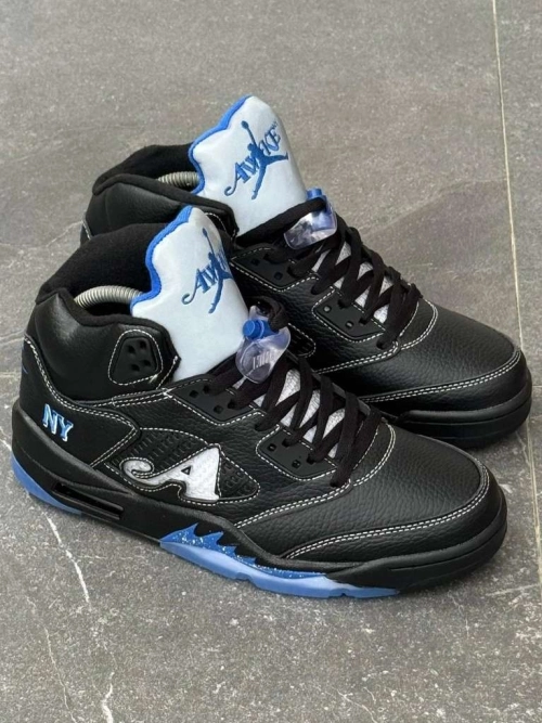 Air Jordan 5 Retro x Awake NY Black Racer Blue DV4982-004  review 