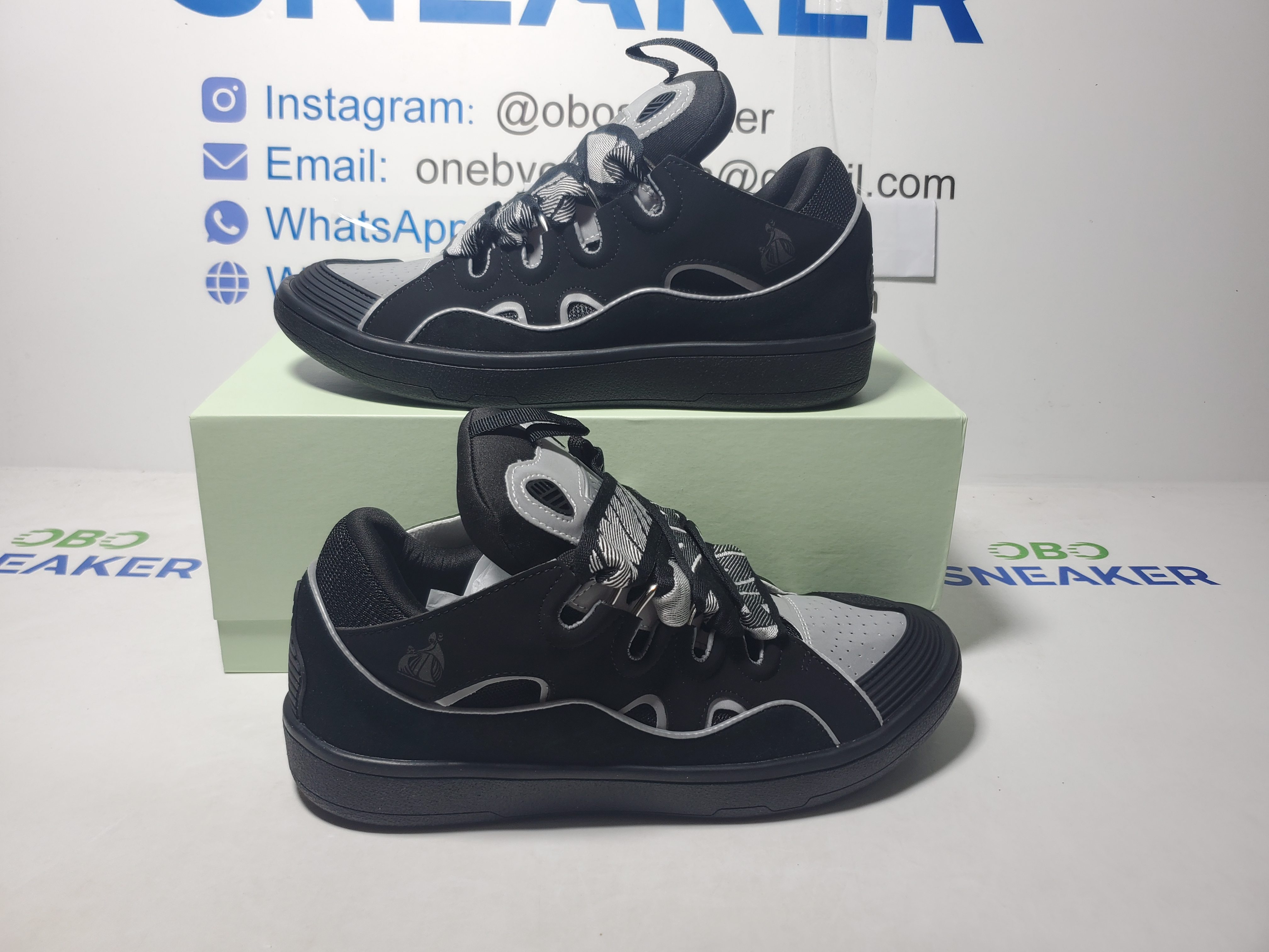 【FLASH SALE】LANVIN White Black review Obosneaker 00