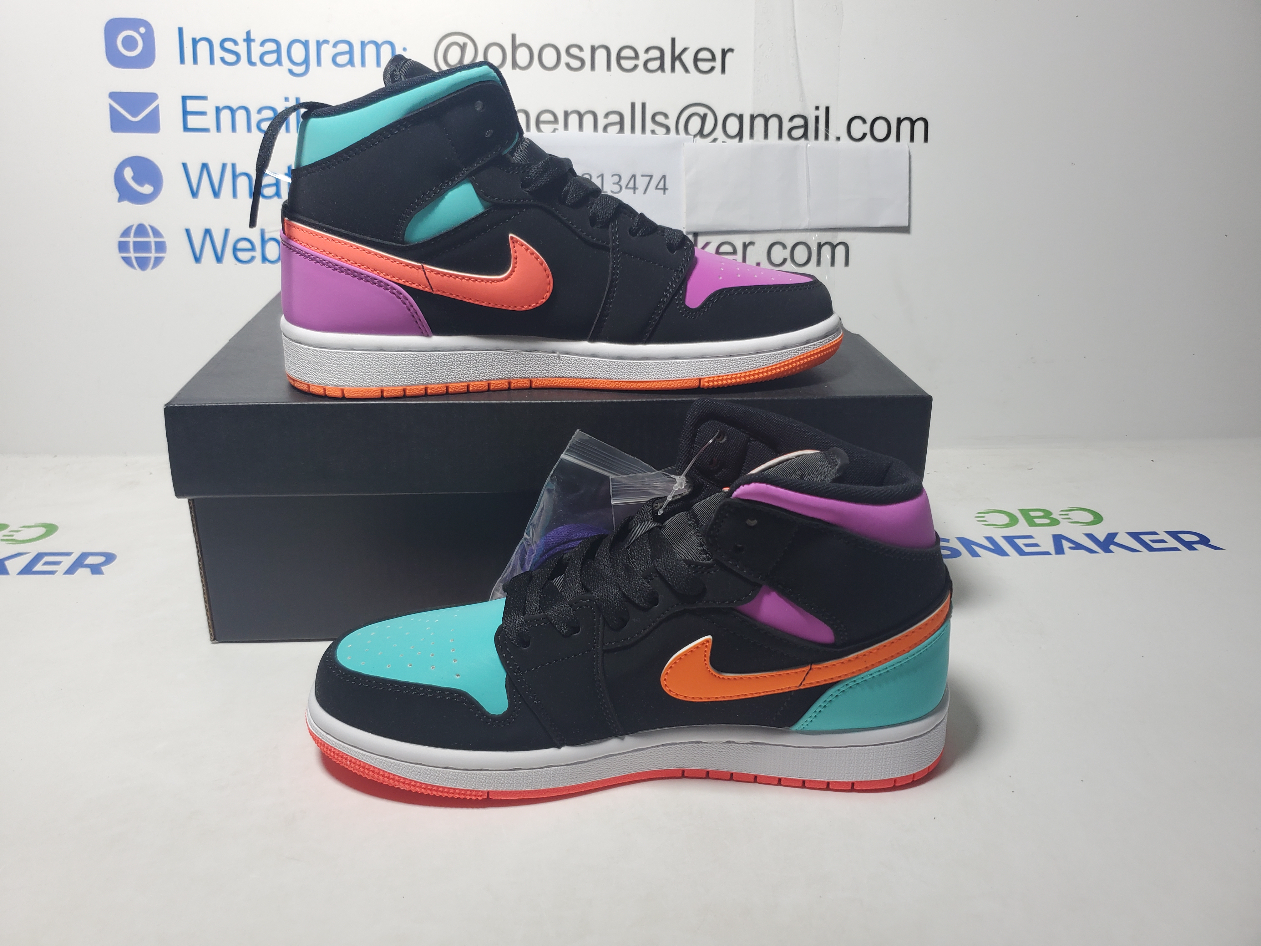 Air Jordan 1 Mid Multi-Color (GS) 554725-083 review Obosneaker 00