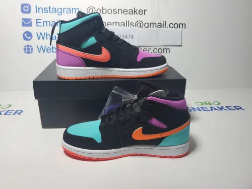 Air Jordan 1 Mid Multi-Color (GS) 554725-083 review 