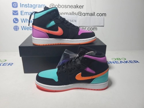 Air Jordan 1 Mid Multi-Color (GS) 554725-083 review 