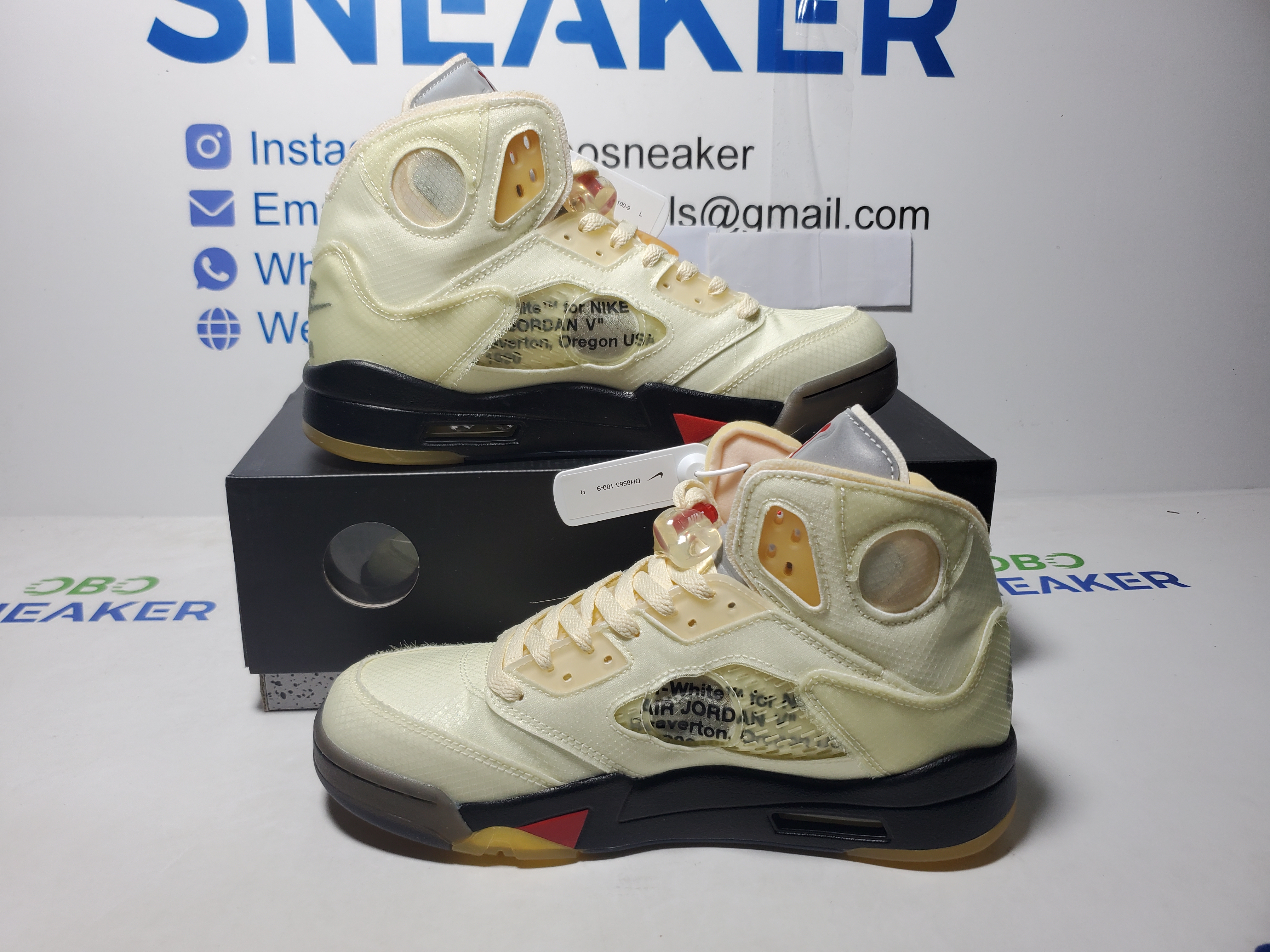 Air Jordan 5 Retro Off-White Sail DH8565-100 review Obosneaker 01