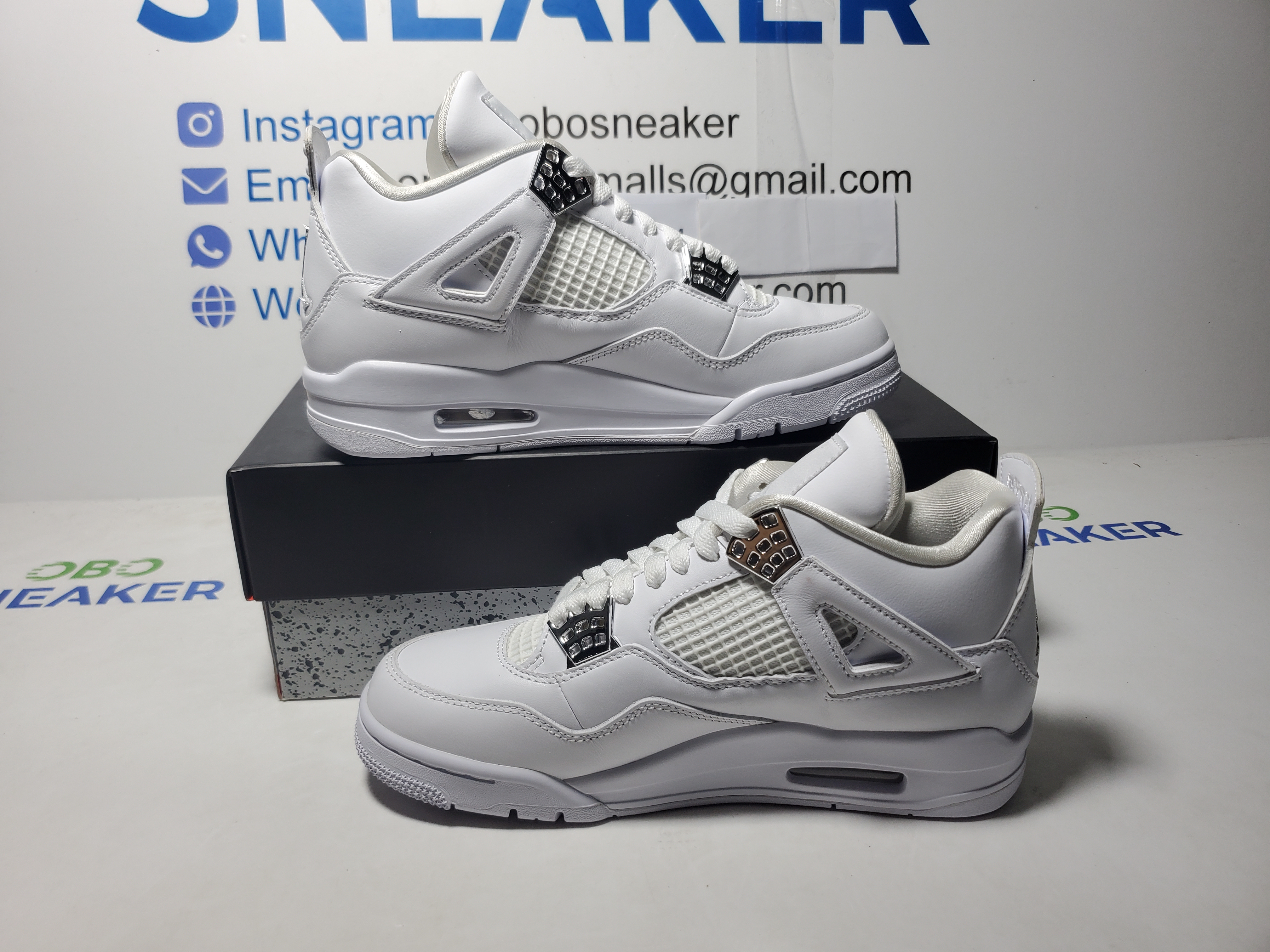 TOP Version Air Jordan 4 Retro Pure Money 308497-100 review Obosneaker 01