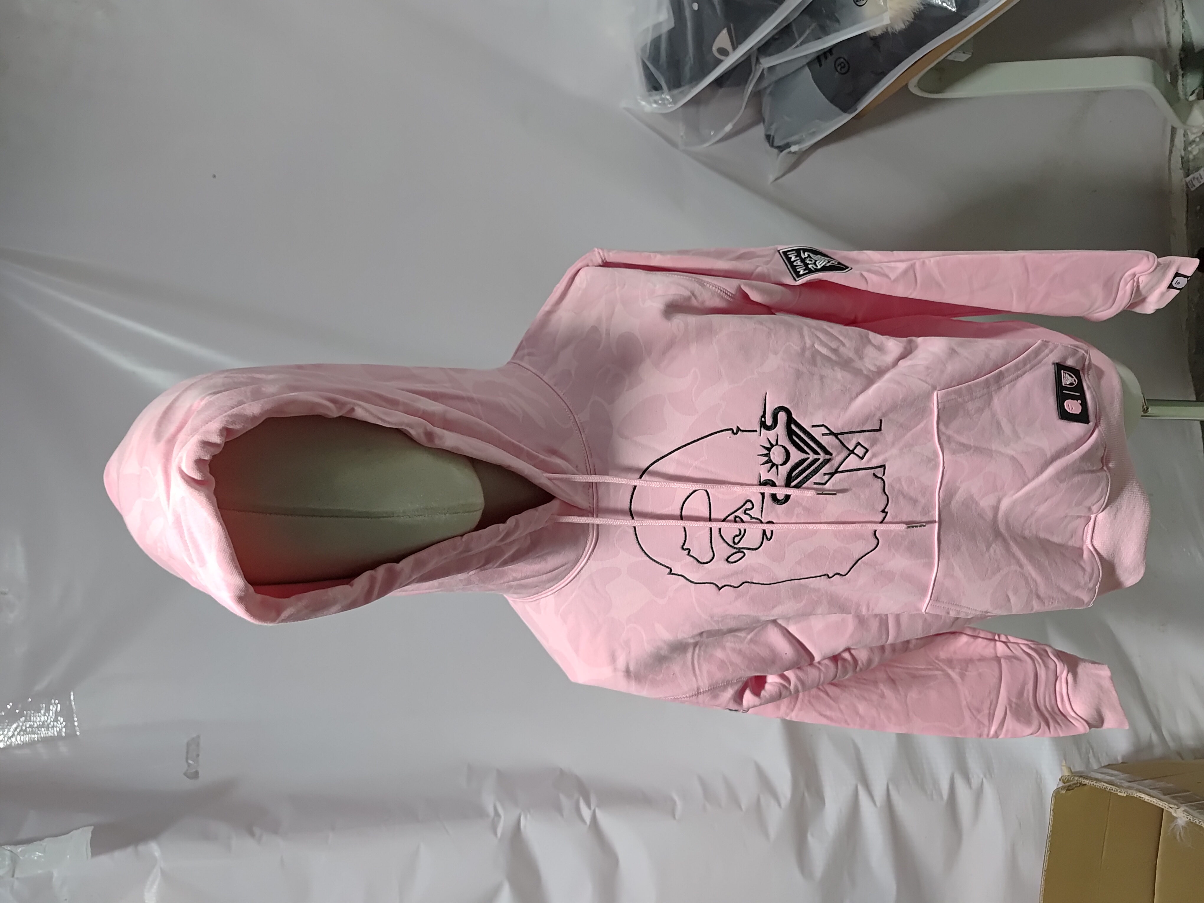 OBO BAPE x Inter Miami CF Camo Pullover Hoodie Pink & Black & White review Obosneaker 00