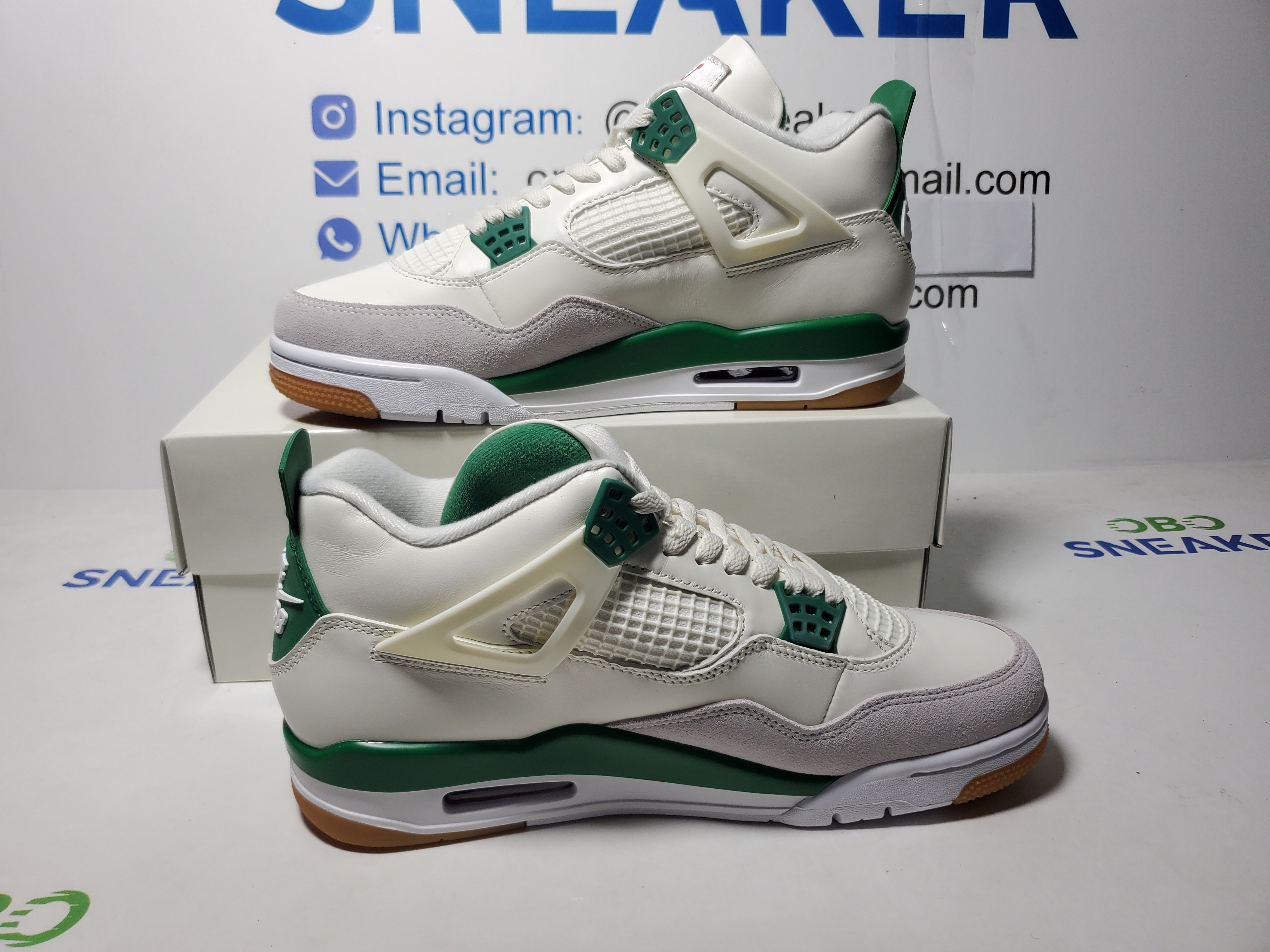 【Black 5 Sale】Top Version Nike SB x Air Jordan 4 Pine Green Calaite DR5415-103 review Obosneaker 01