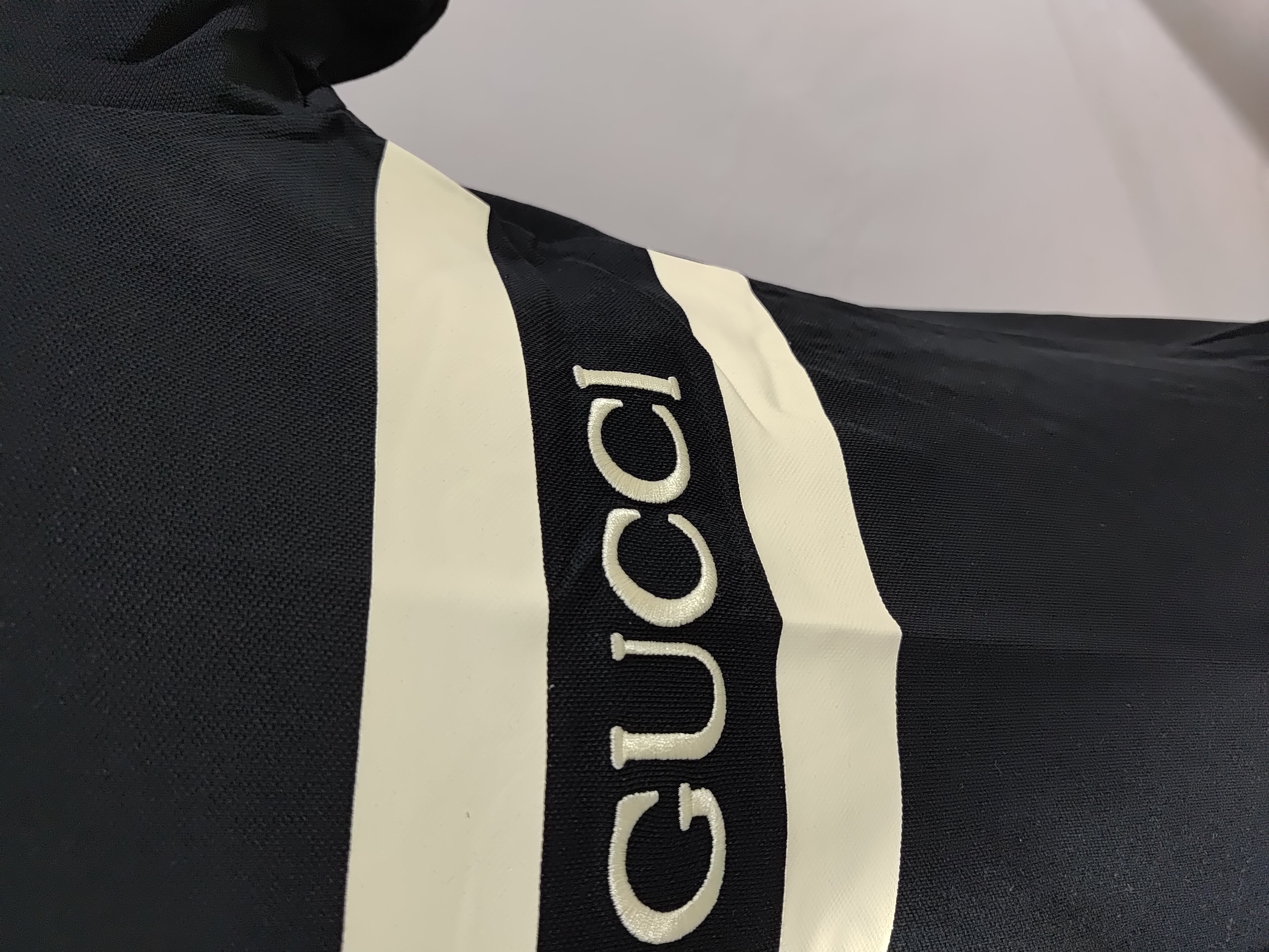 Gucci Simple Ribbon Letters POLO Shirt Black review Obosneaker 01