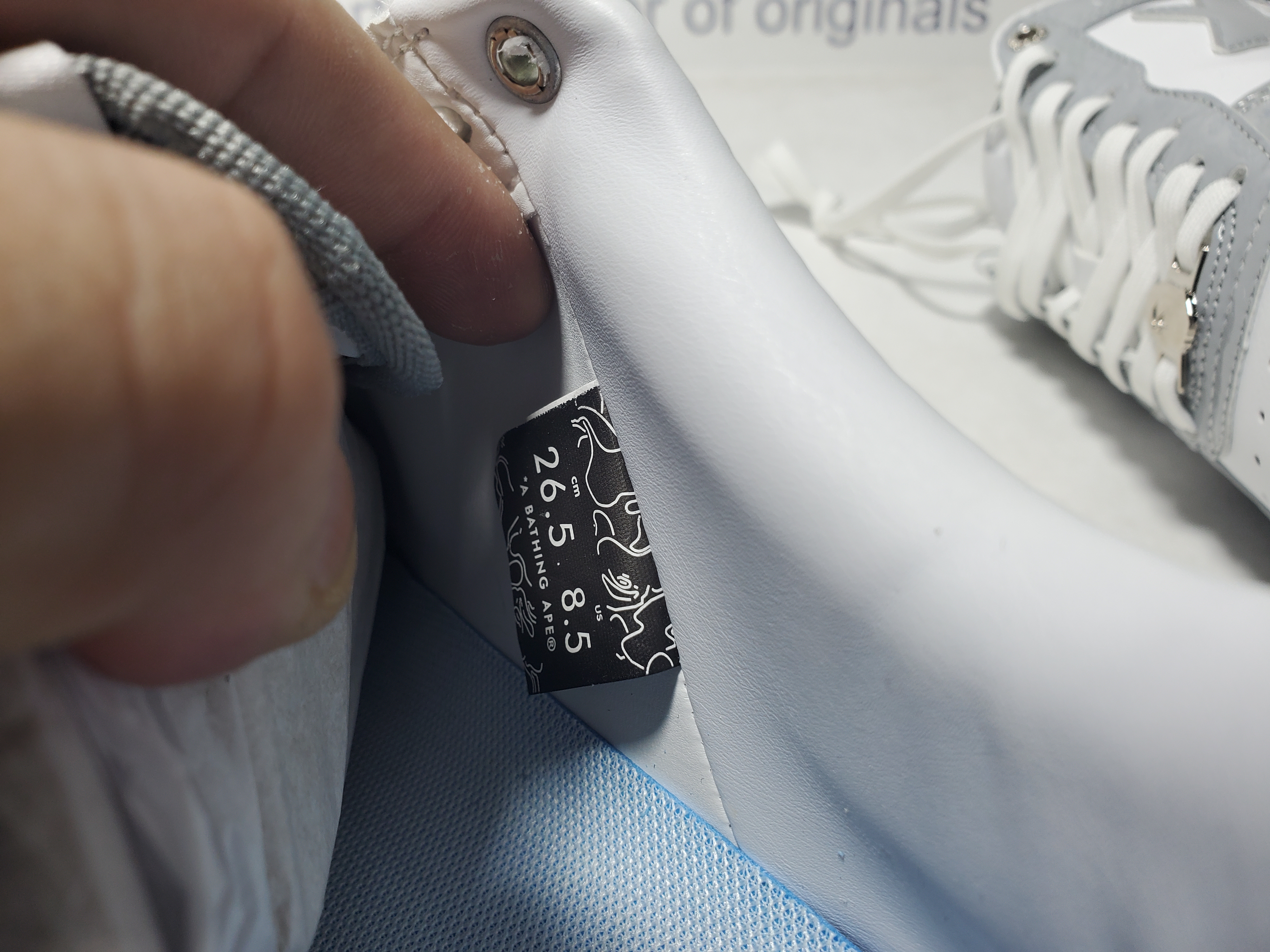 A Bathing Ape Bape Sta Low White Grey Rao Noodles 1170-191-021 review Obosneaker 05