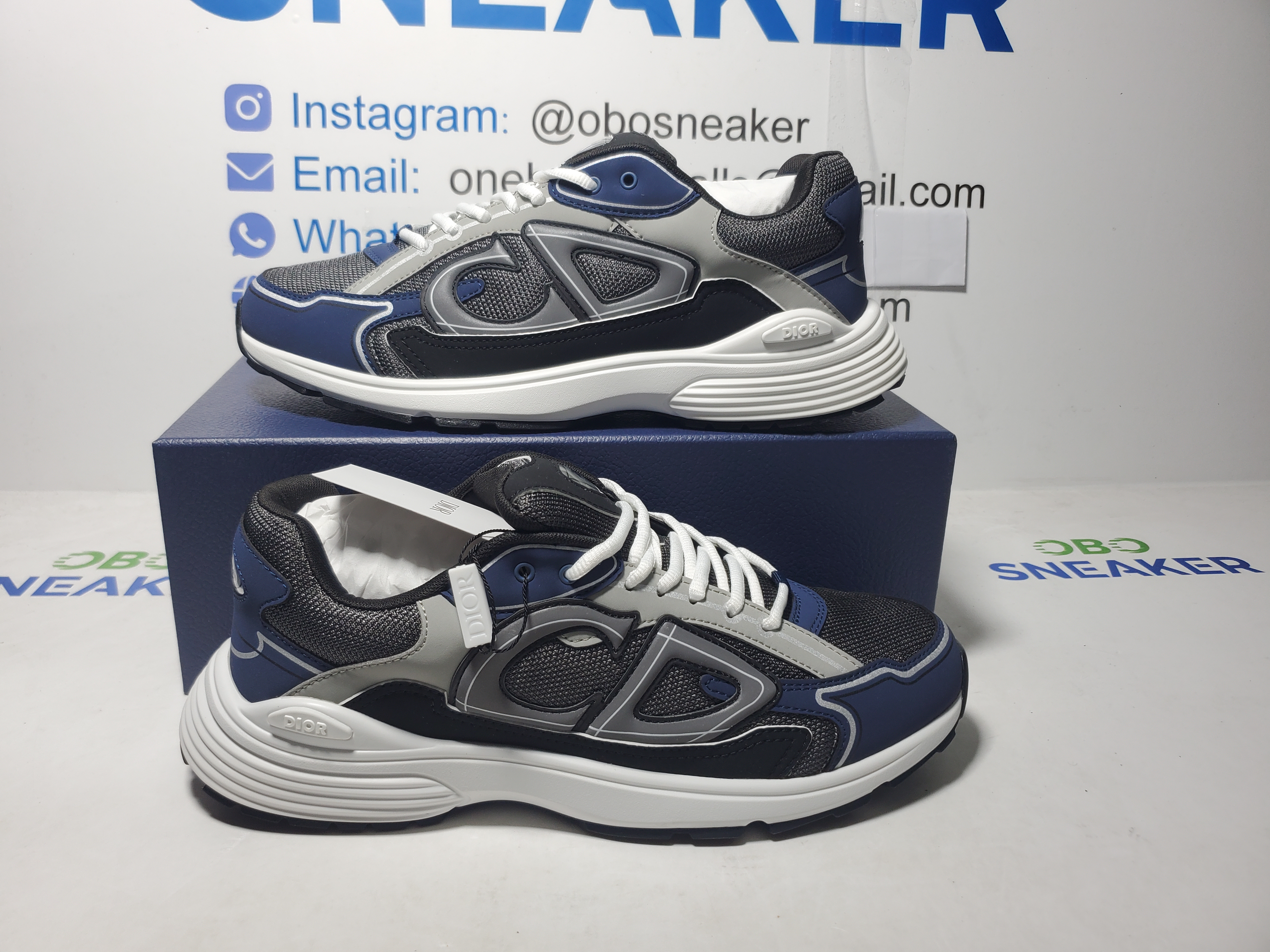 Dior B30 Countdown Sneaker Black Blue Gray review Obosneaker 00