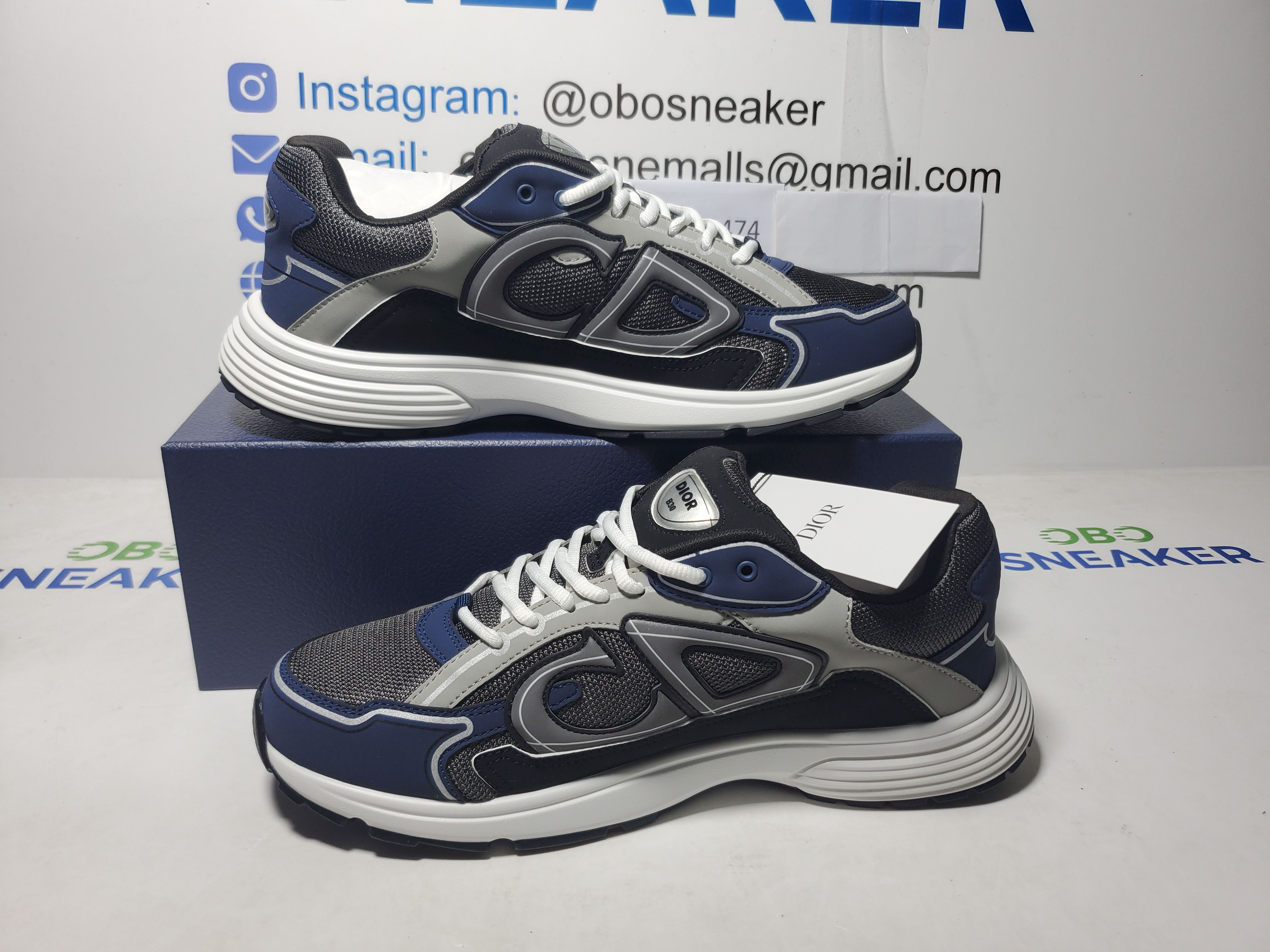 Dior B30 Countdown Sneaker Black Blue Gray review Obosneaker 01