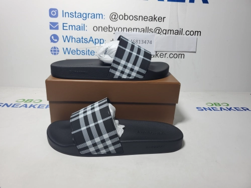 Burberry Comfort Fashion Slip-On Slides BBR Plaid Black review 