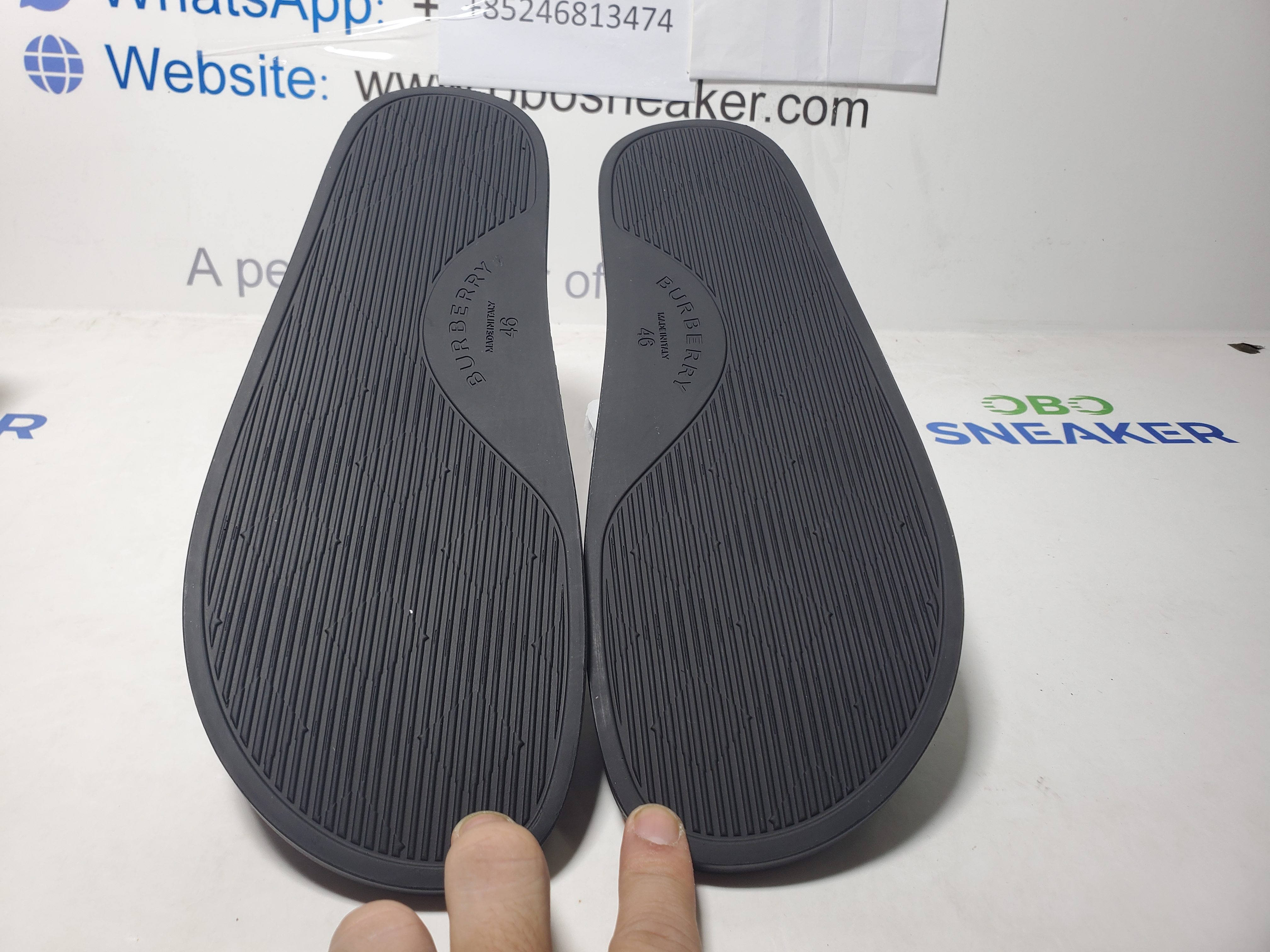 Burberry Comfort Fashion Slip-On Slides BBR Plaid Black review Obosneaker 04