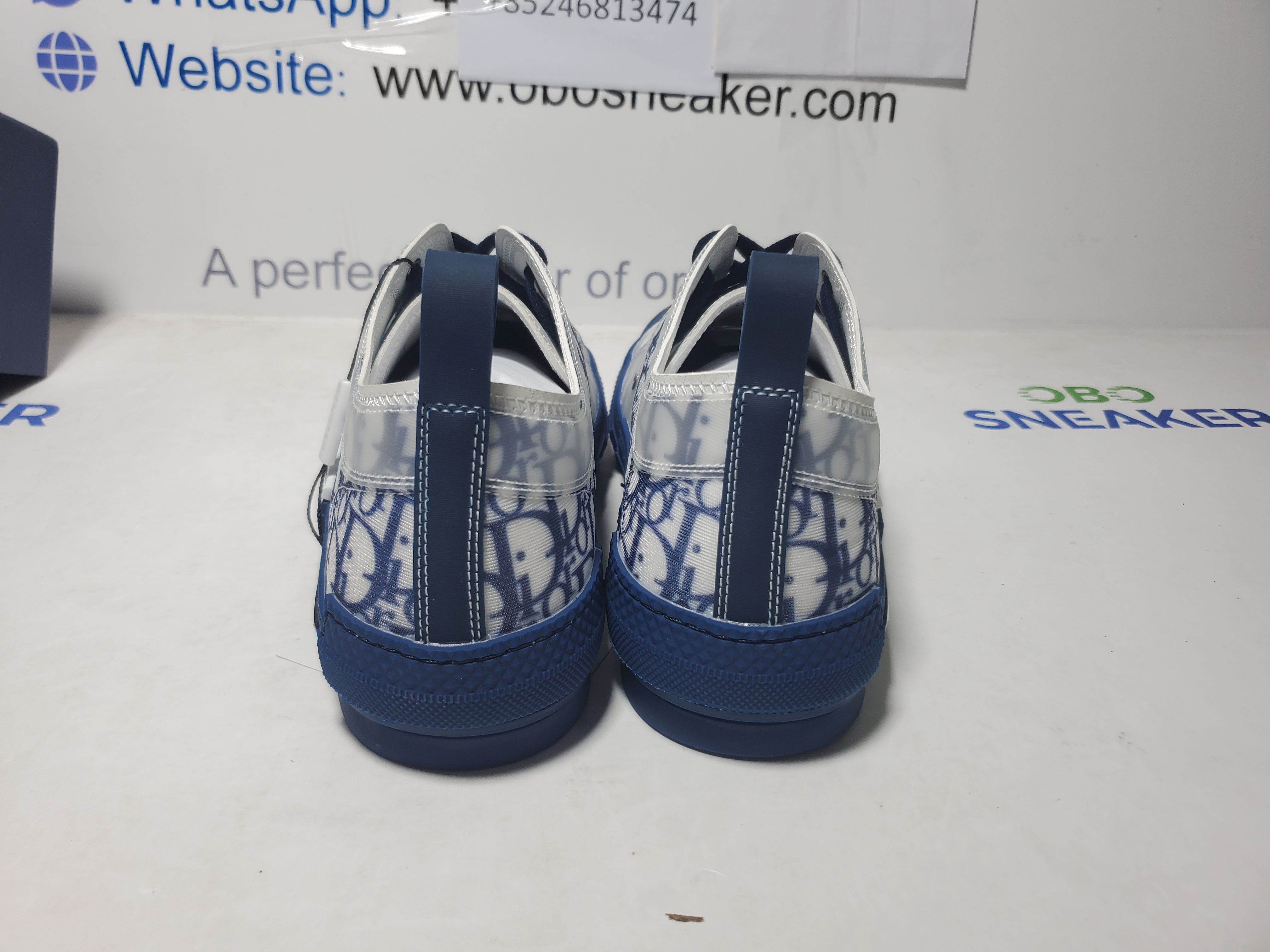  Dior B23 HT Oblique Transparency LOW  White Blue T00962H565 review Obosneaker 02