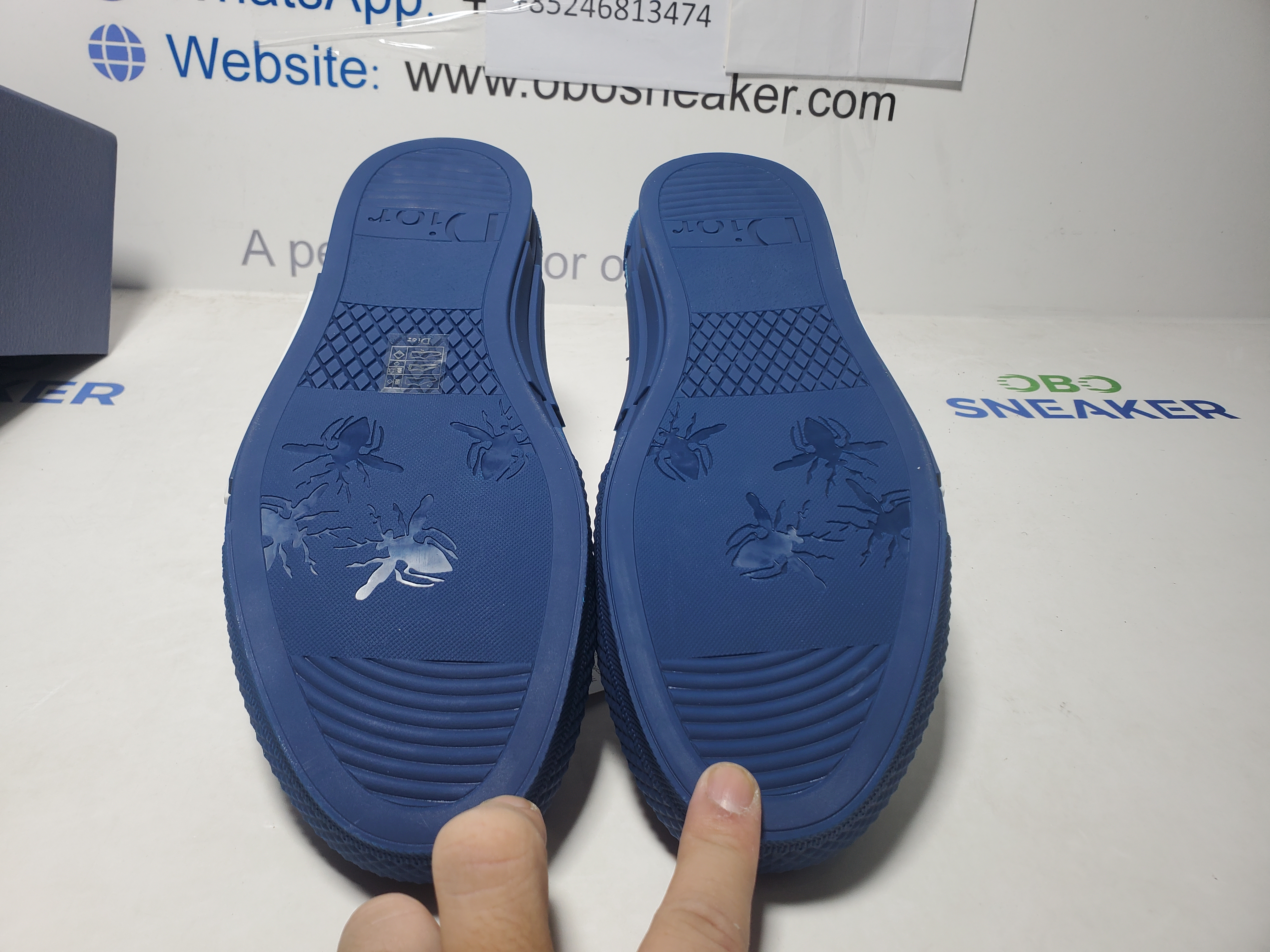  Dior B23 HT Oblique Transparency LOW  White Blue T00962H565 review Obosneaker 04