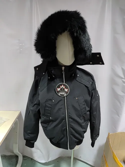 【FLASH SALE】Moose Knuckles Men's Balistic Bomber Zip-Up Fur Jacket Black review 