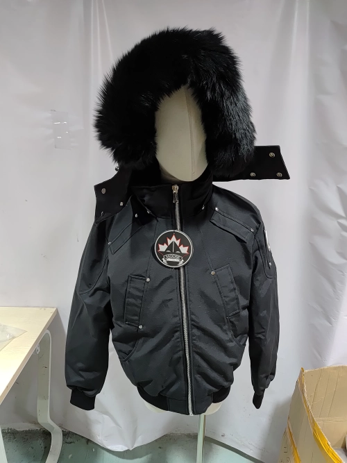 【FLASH SALE】Moose Knuckles Men's Balistic Bomber Zip-Up Fur Jacket Black review 