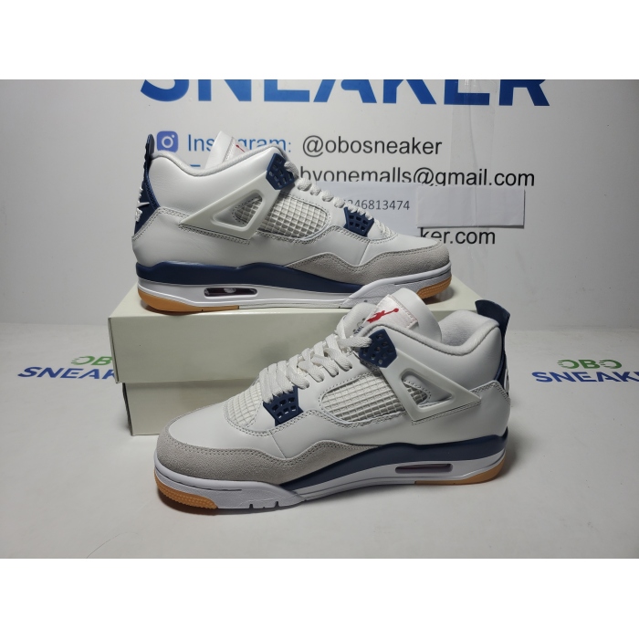 【Black 5 Sale】Top Version Nike SB x Air Jordan 4 Retro SP Navy DR5415-100 review obosneaker 01