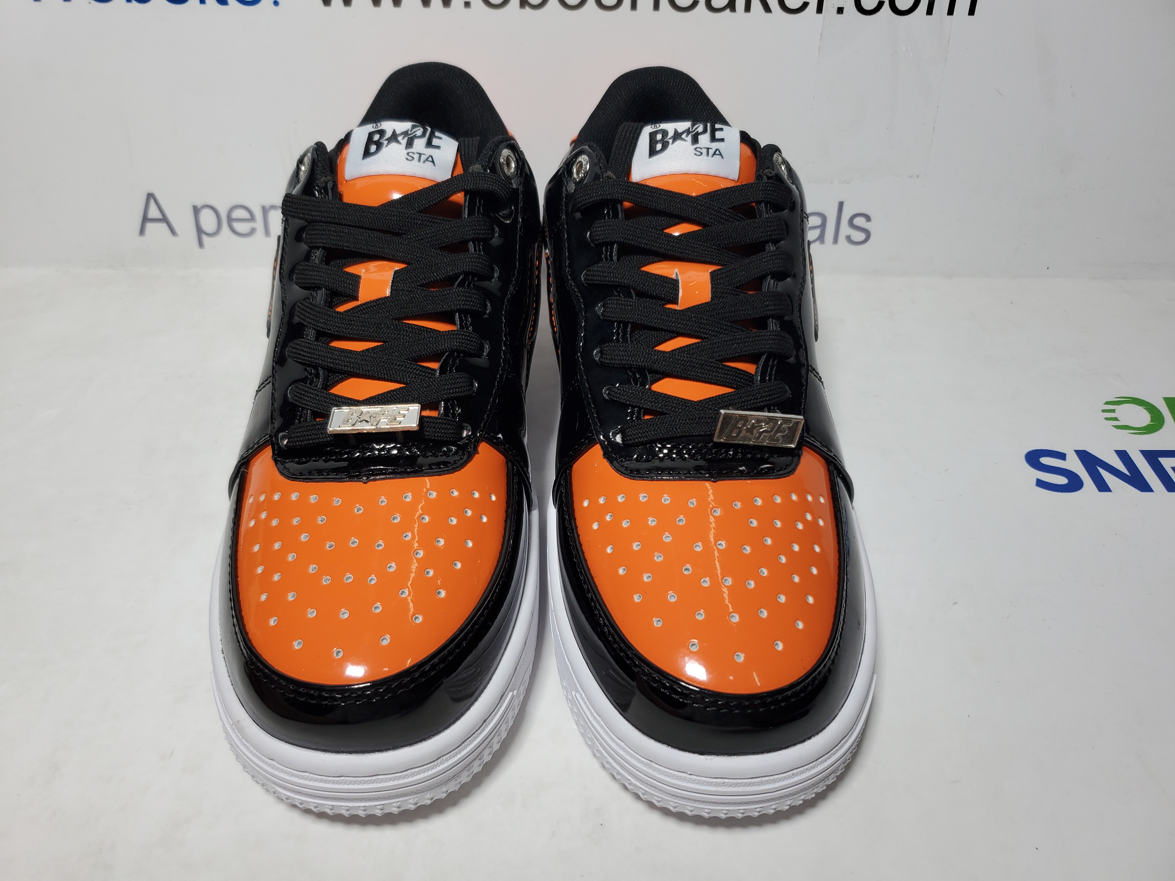 A Bathing Ape Bape Sta Low Mad Shark Black Orange  1H30-191-005 review Obosneaker 02