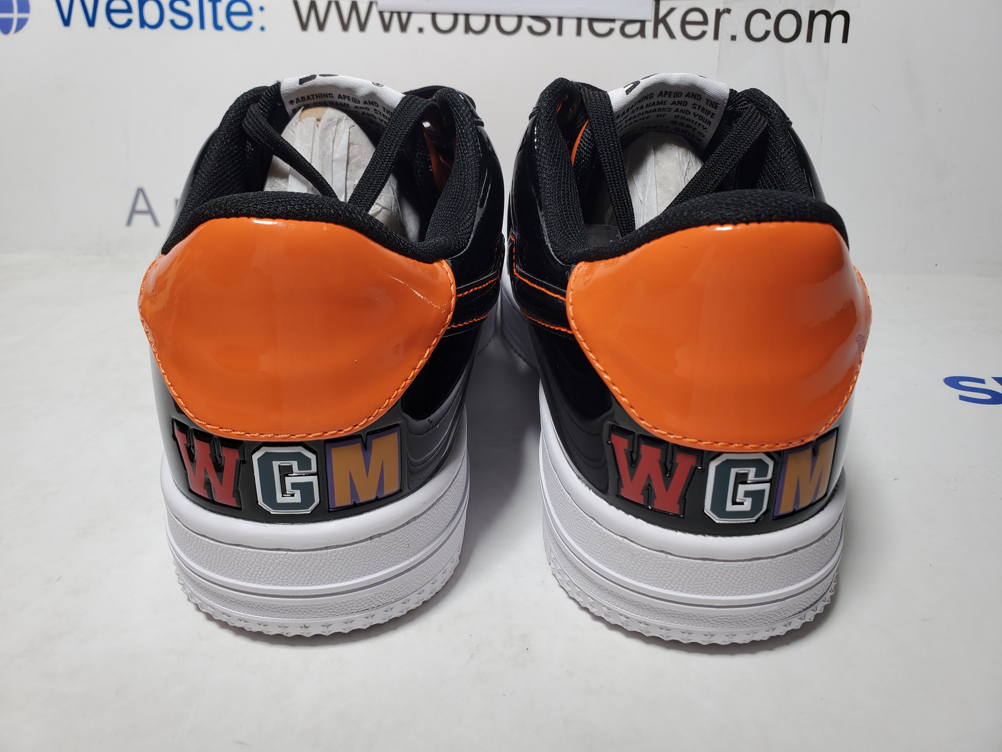 A Bathing Ape Bape Sta Low Mad Shark Black Orange  1H30-191-005 review Obosneaker 03