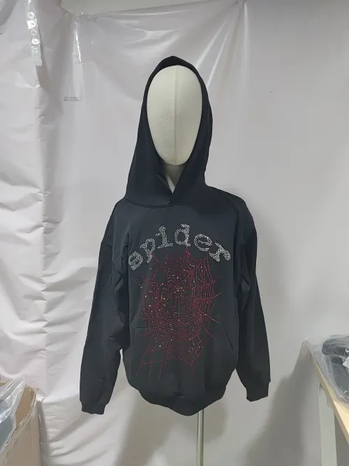 Sp5der OG Rhinestone Hoodie Black 2022 review 