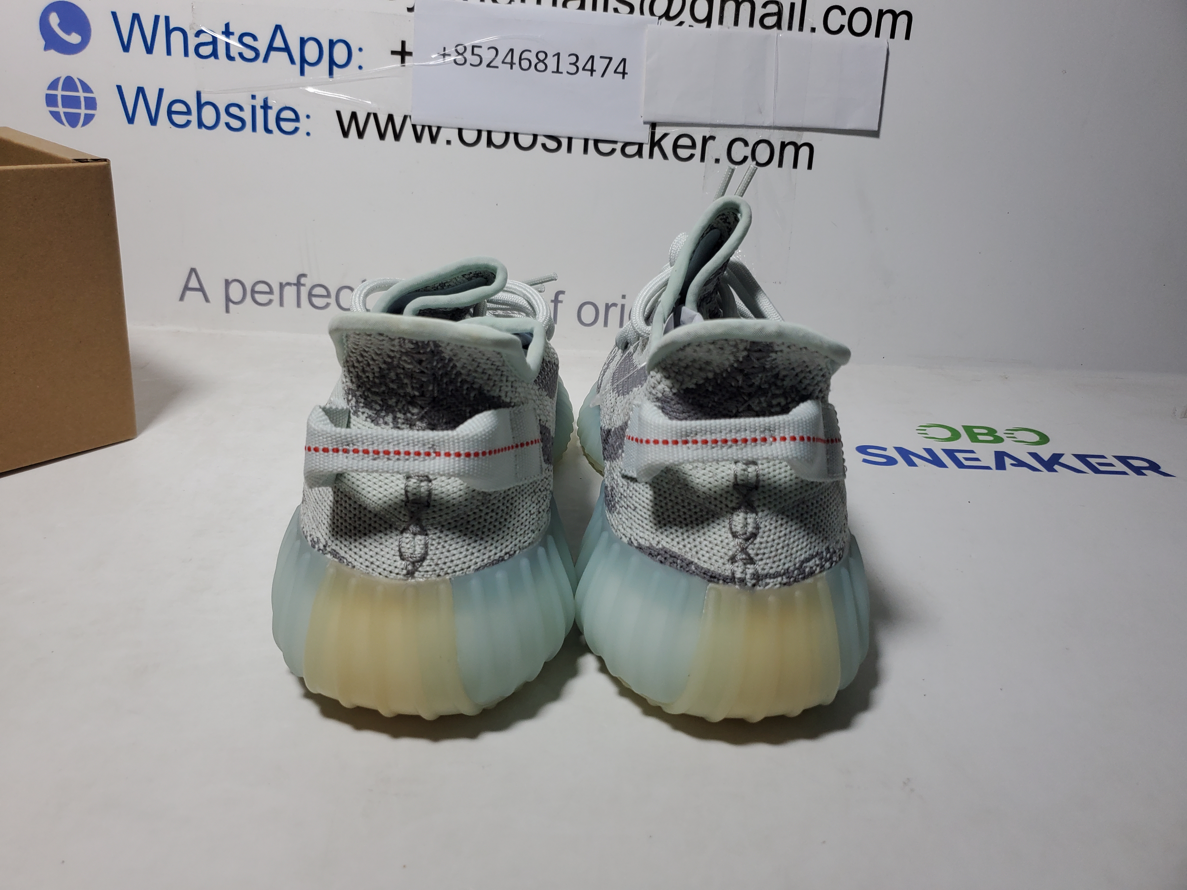 Adidas Yeezy Boost 350 V2 Blue Tint (2017/2023) B37571 review Obosneaker 02