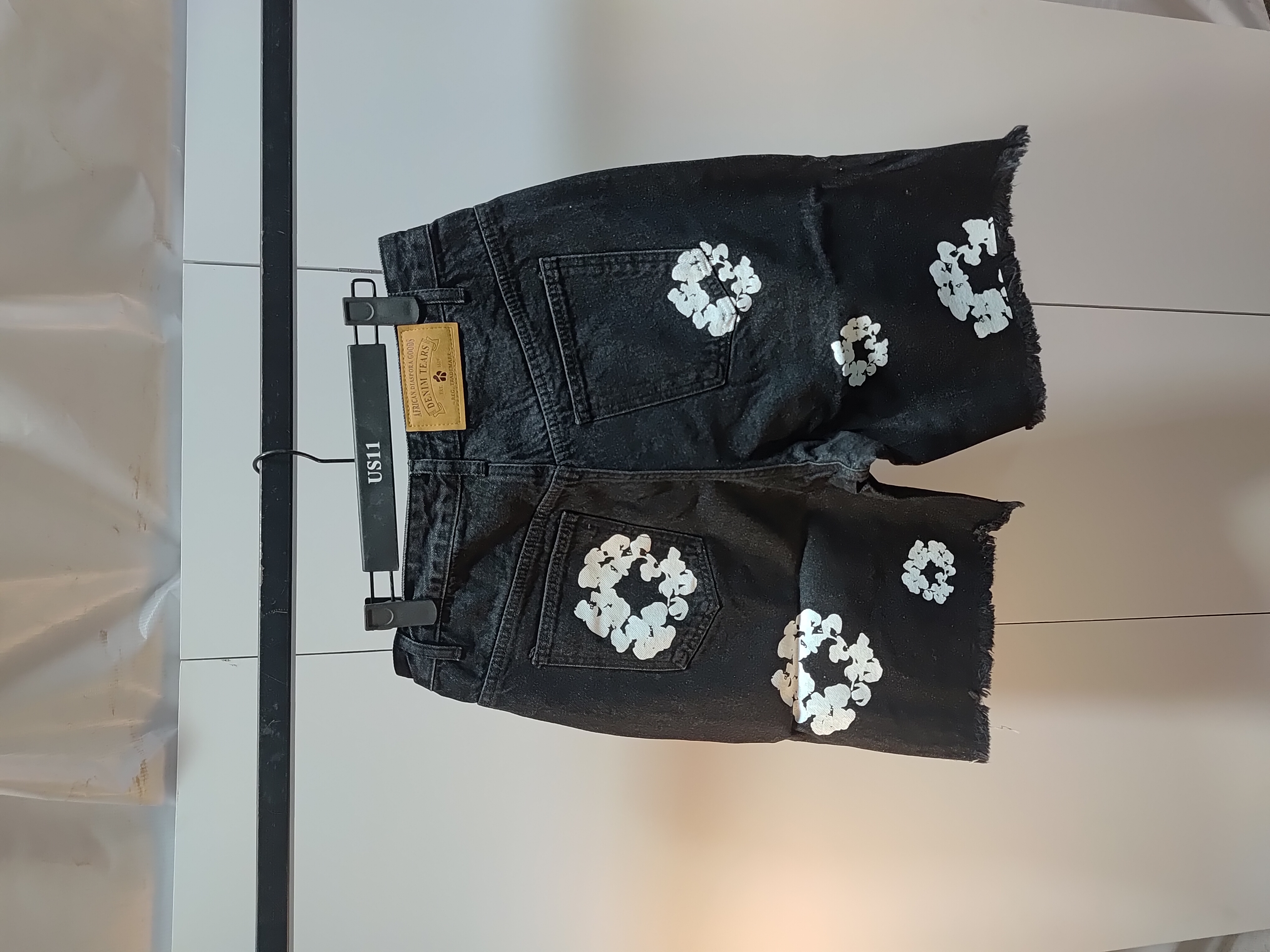 Denim Tears Cotton Wreath Jean Short - Black review Obosneaker 03