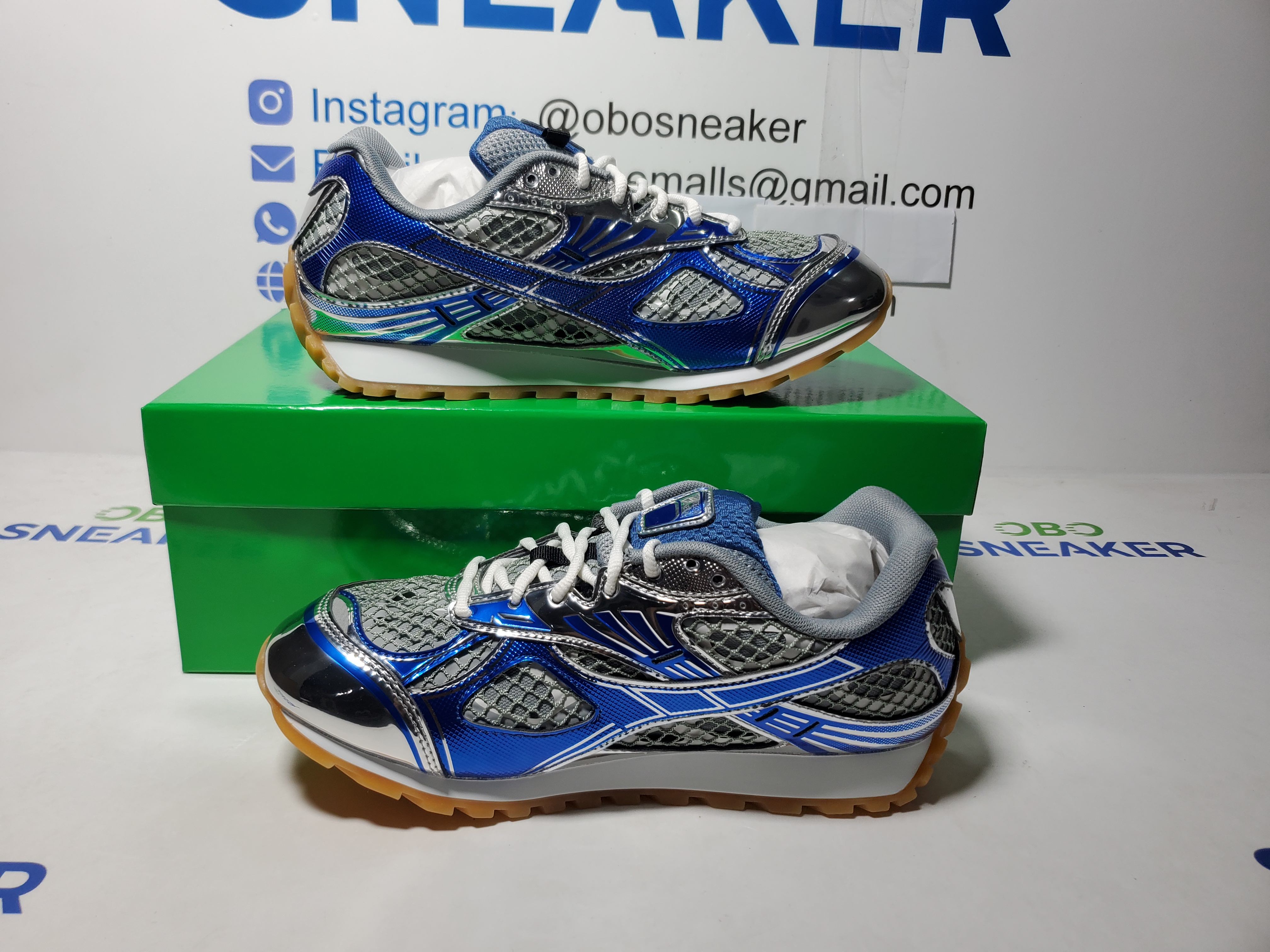 Bottega Veneta Orbit Silver Blue Grey 741357V2X401375 review Obosneaker 00