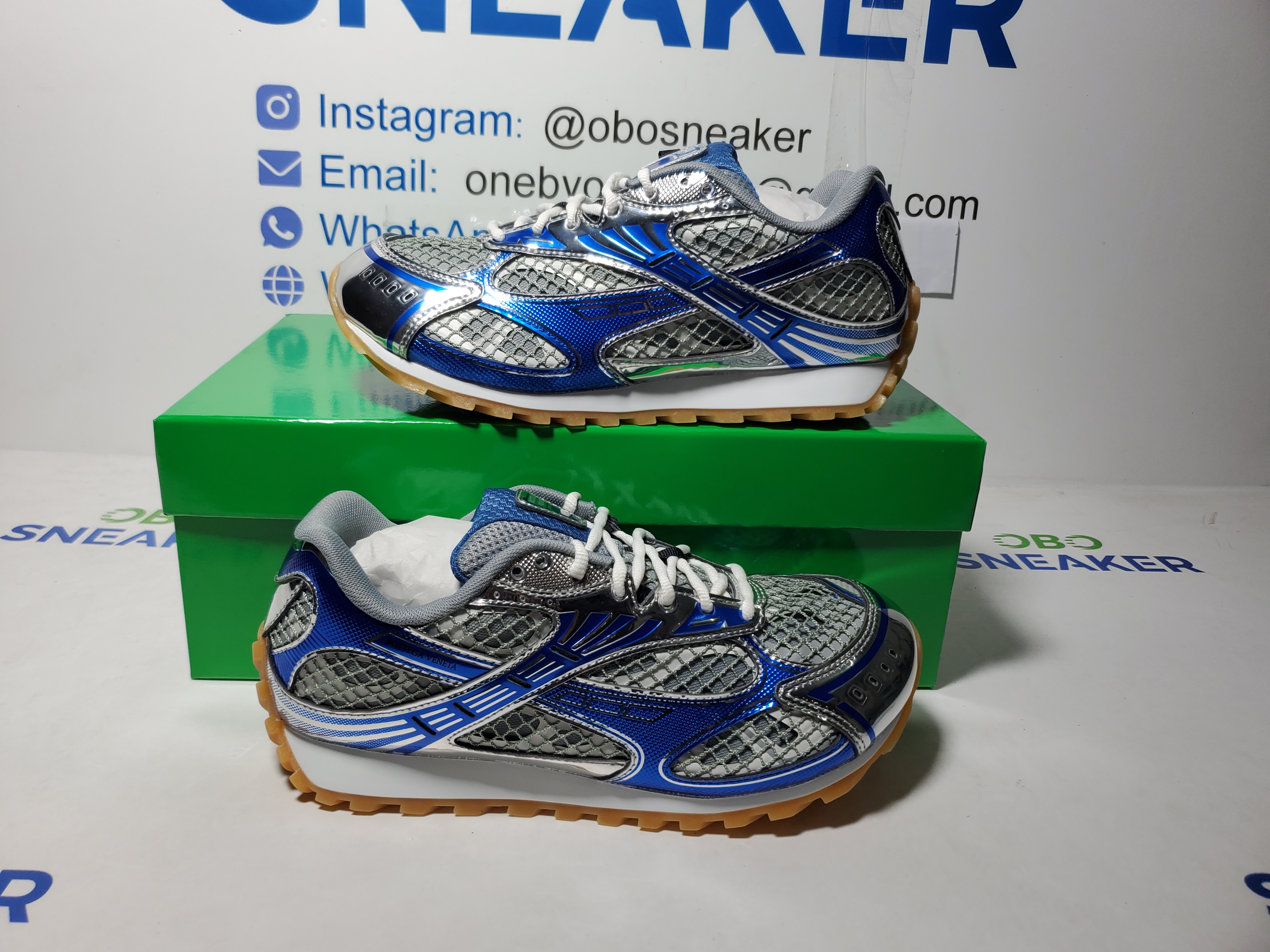 Bottega Veneta Orbit Silver Blue Grey 741357V2X401375 review Obosneaker 01