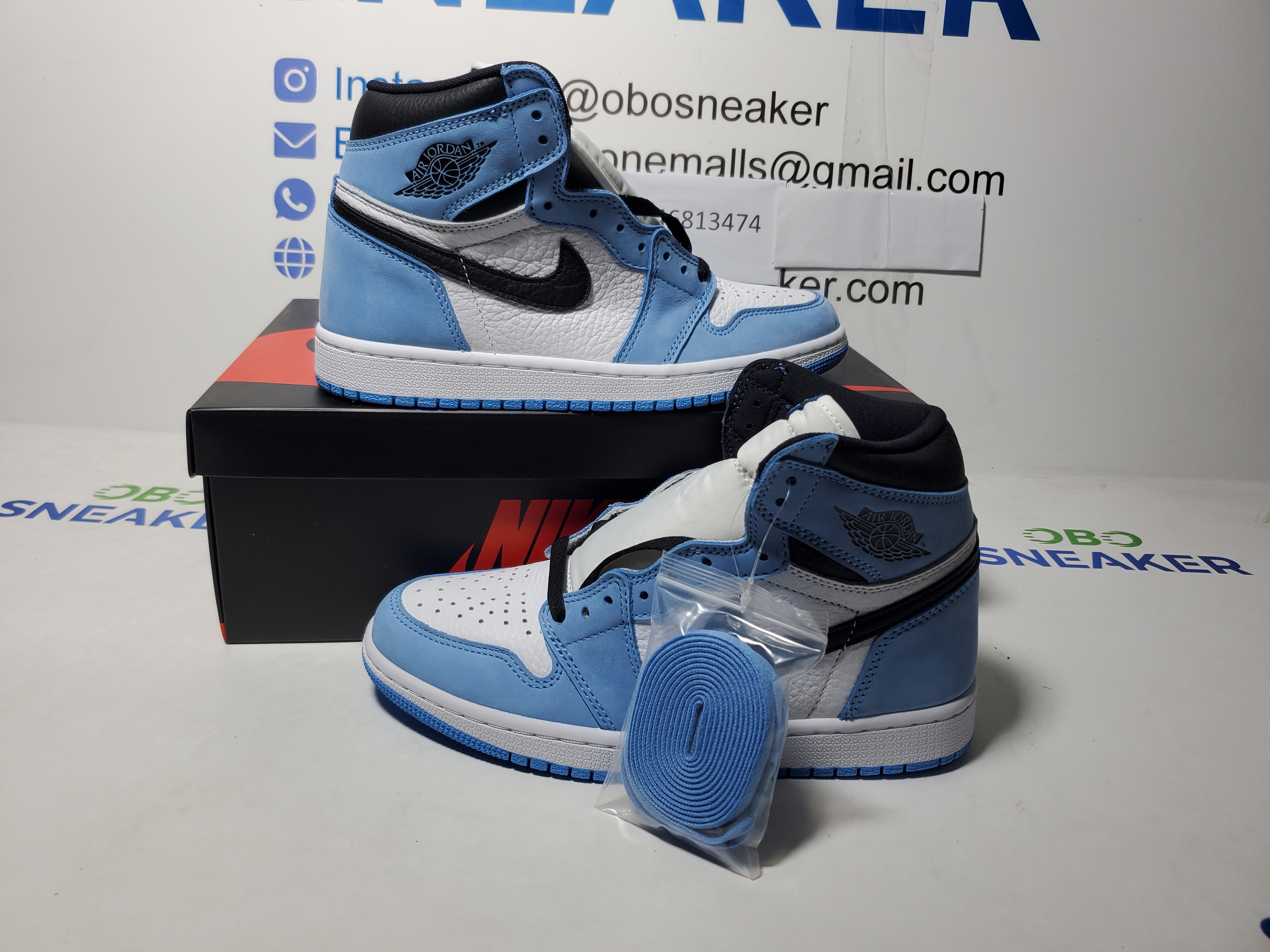【Black 5 Sale】Top Version Air Jordan 1 High OG University Blue 555088-134 review Obosneaker 00