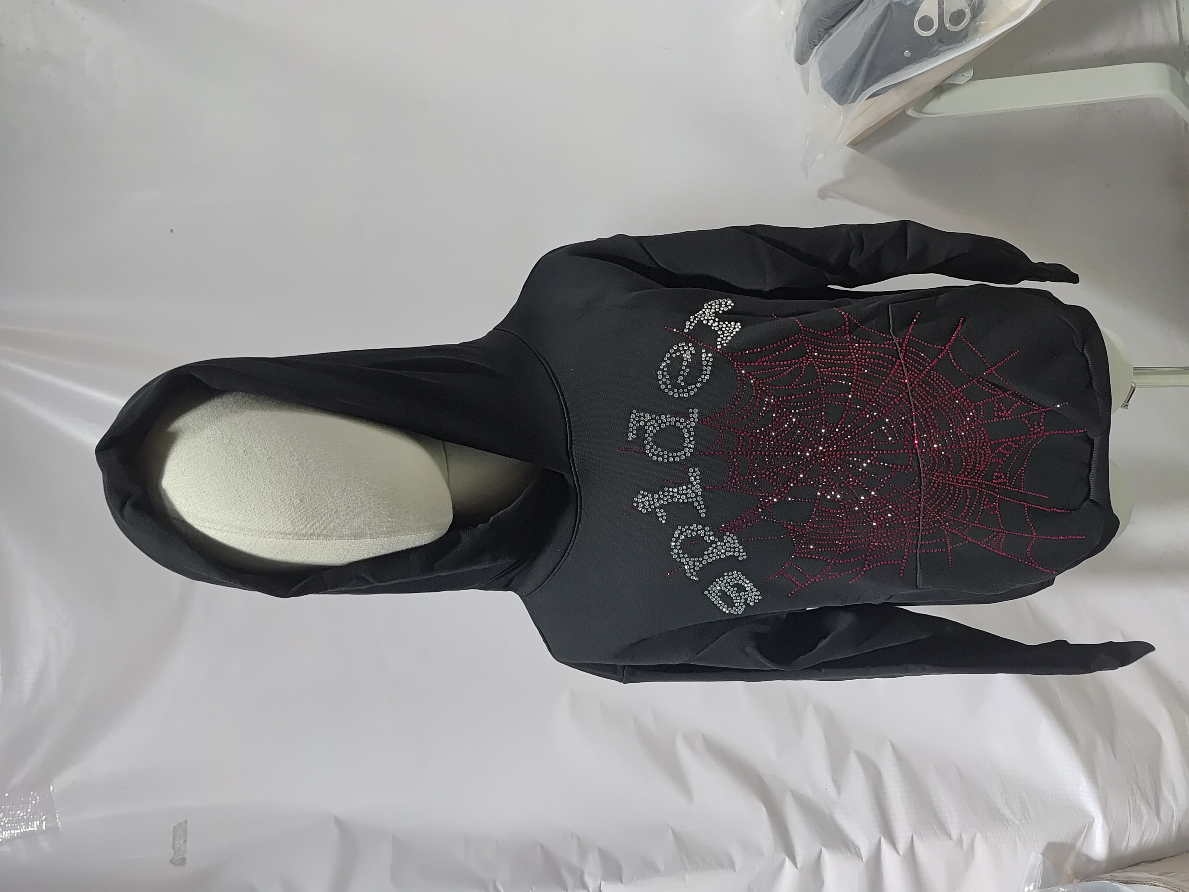 Sp5der OG Rhinestone Hoodie Black 2022 review Obosneaker 00