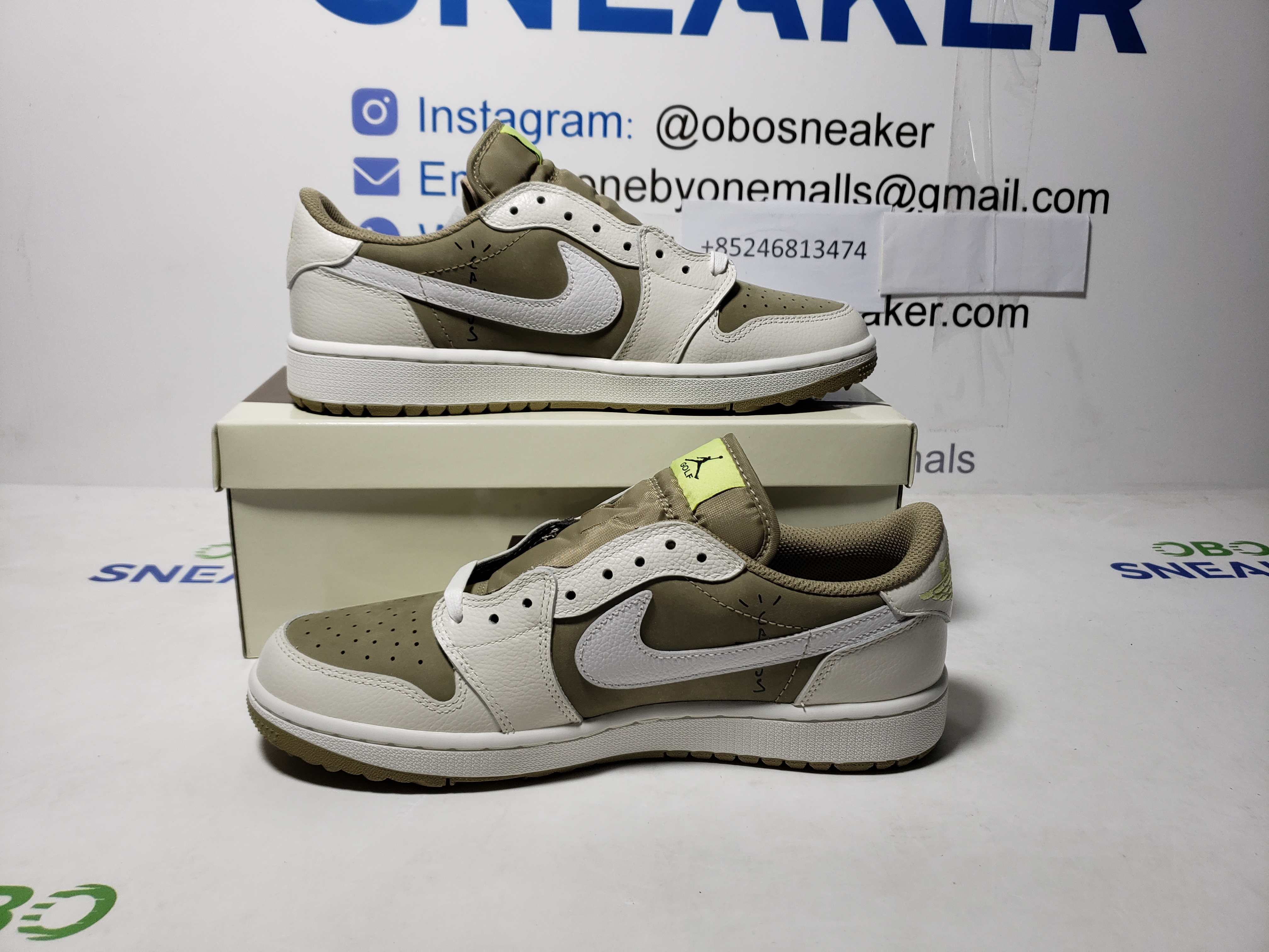 TOP Version Travis Scott x Air Jordan 1 Low Black, White, Green FZ3124-200 review Obosneaker 00