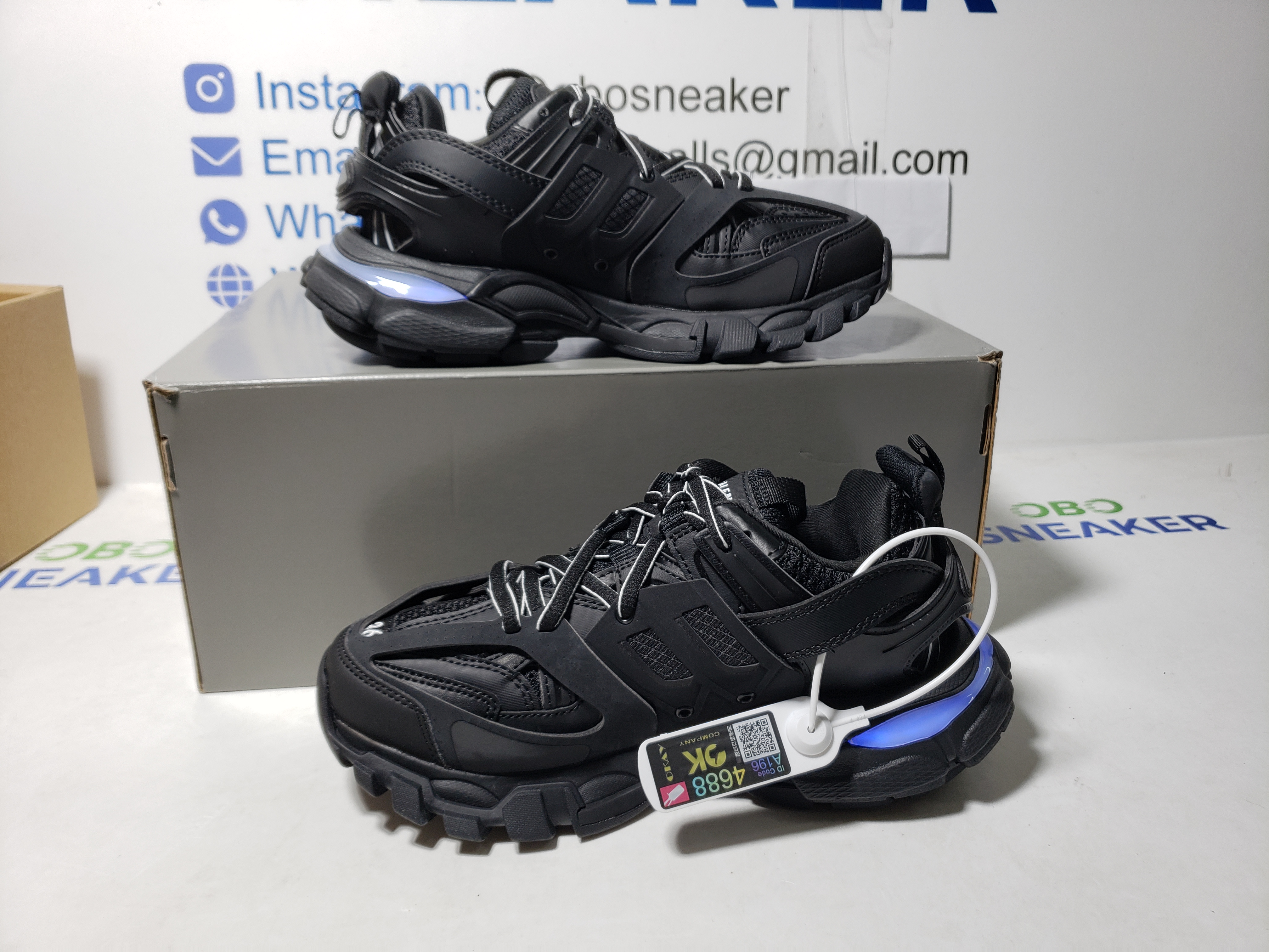 Balenciaga Tess S.Black 555032 W1GB7 1000 (With LED) review Obosneaker 01