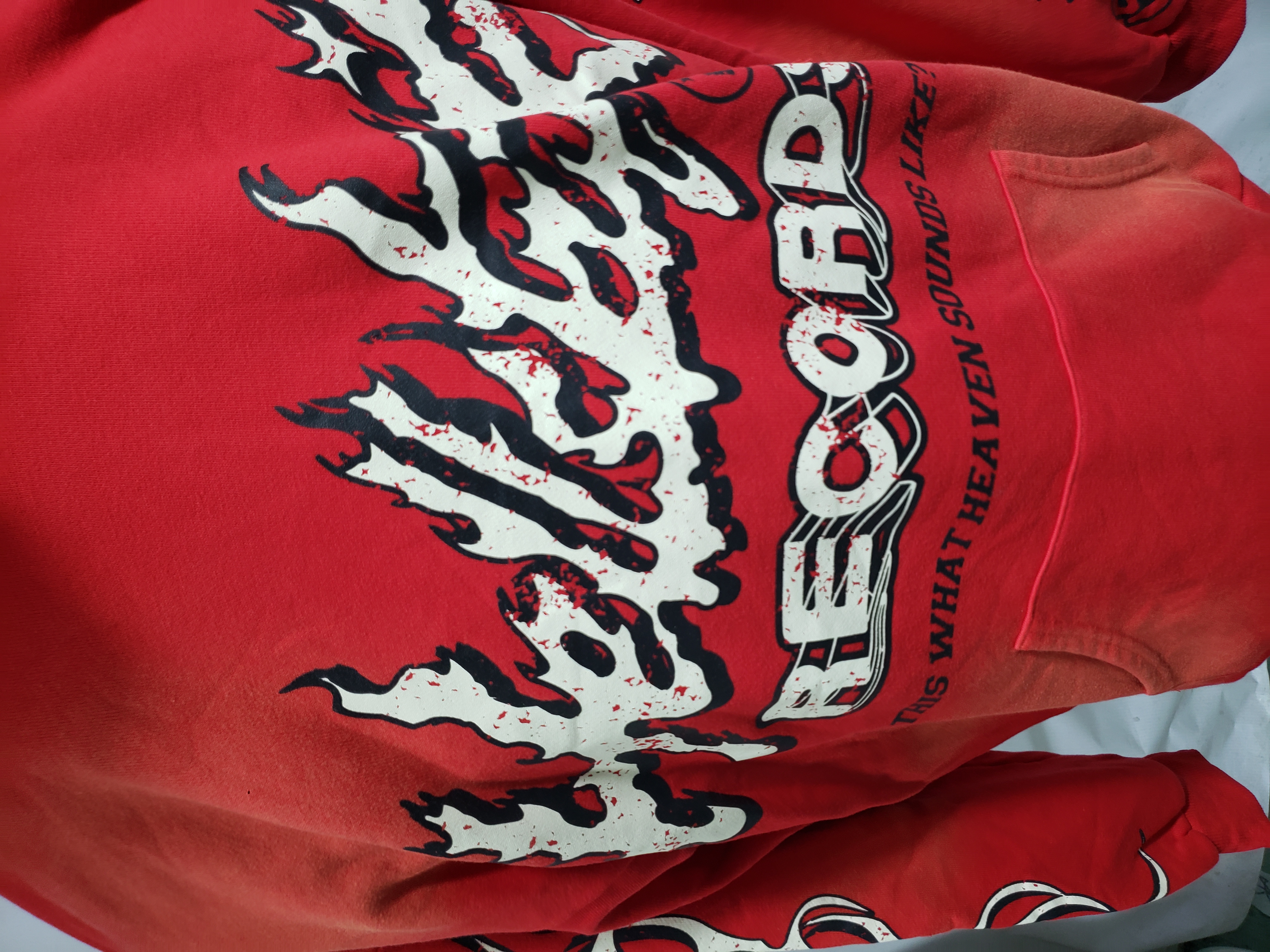 【FLASH SALE】Hellstar Hell Red Flare star Retro washed distressed Print Hoodie #2030 Black/Red review Obosneaker 02