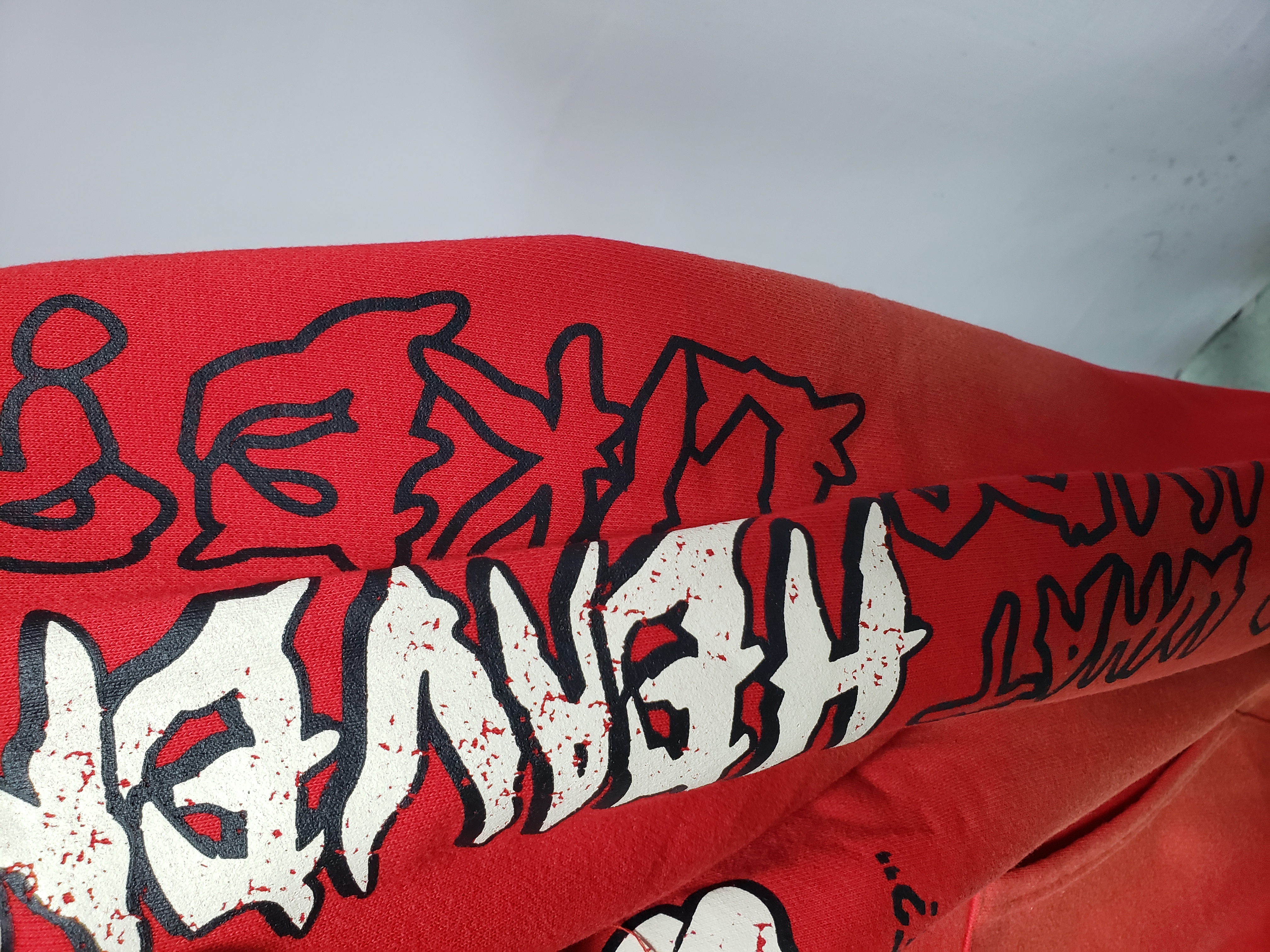 【FLASH SALE】Hellstar Hell Red Flare star Retro washed distressed Print Hoodie #2030 Black/Red review Obosneaker 03