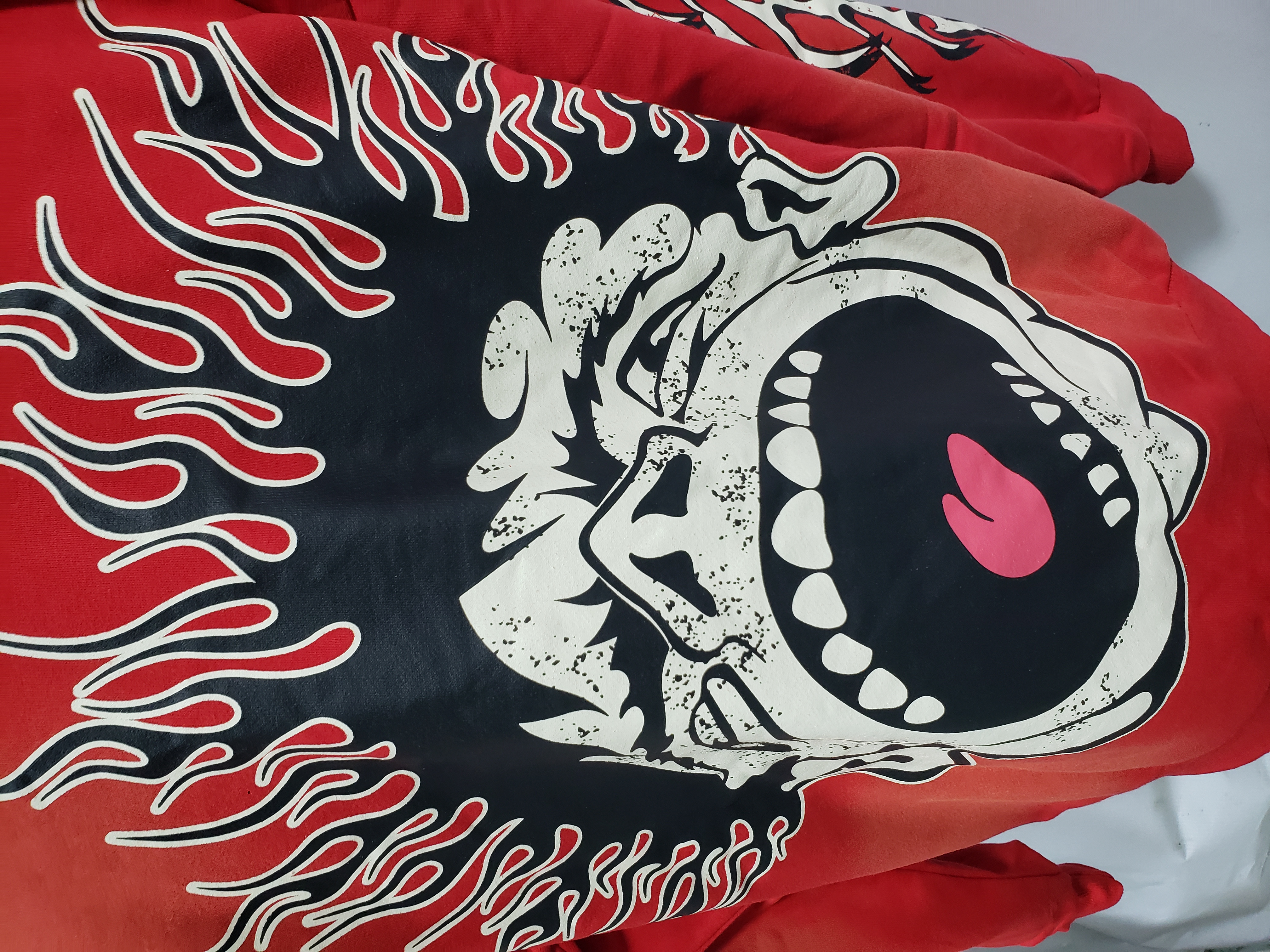 【FLASH SALE】Hellstar Hell Red Flare star Retro washed distressed Print Hoodie #2030 Black/Red review Obosneaker 04