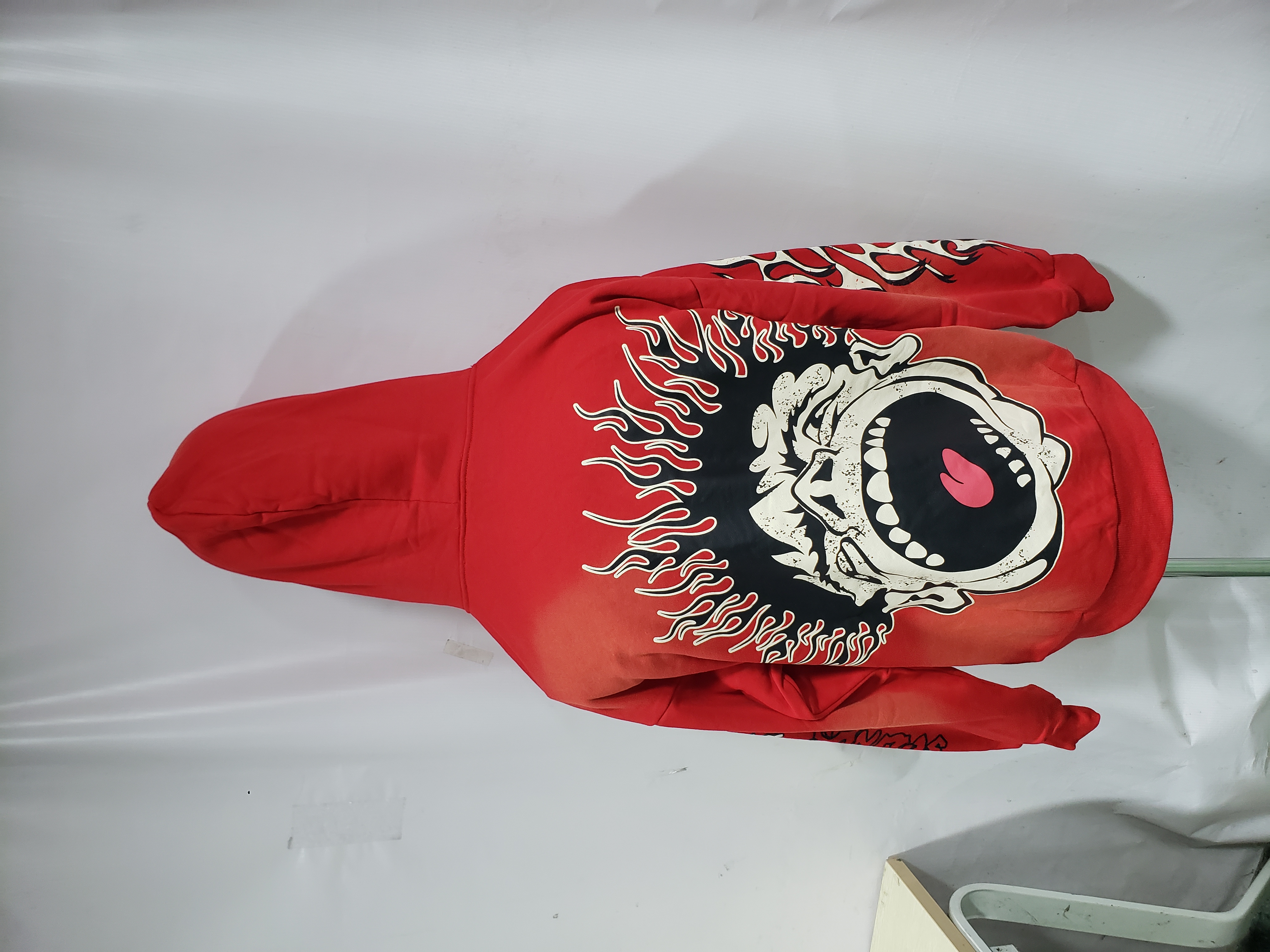 【FLASH SALE】Hellstar Hell Red Flare star Retro washed distressed Print Hoodie #2030 Black/Red review Obosneaker 05