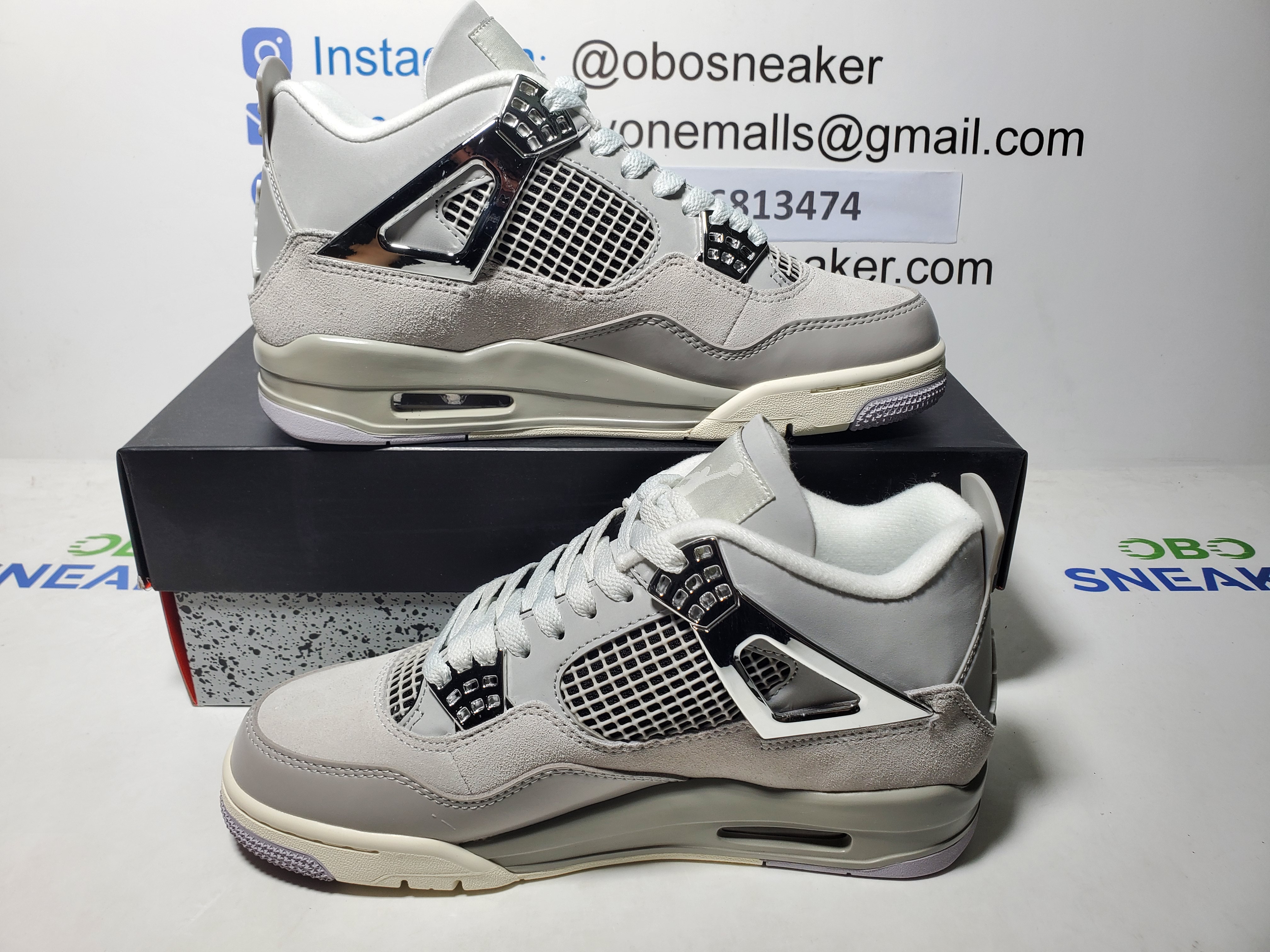 【Black 5 Sale】Top Version Air Jordan 4 WMNS Frozen Moments AQ9129-001 review Obosneaker 00