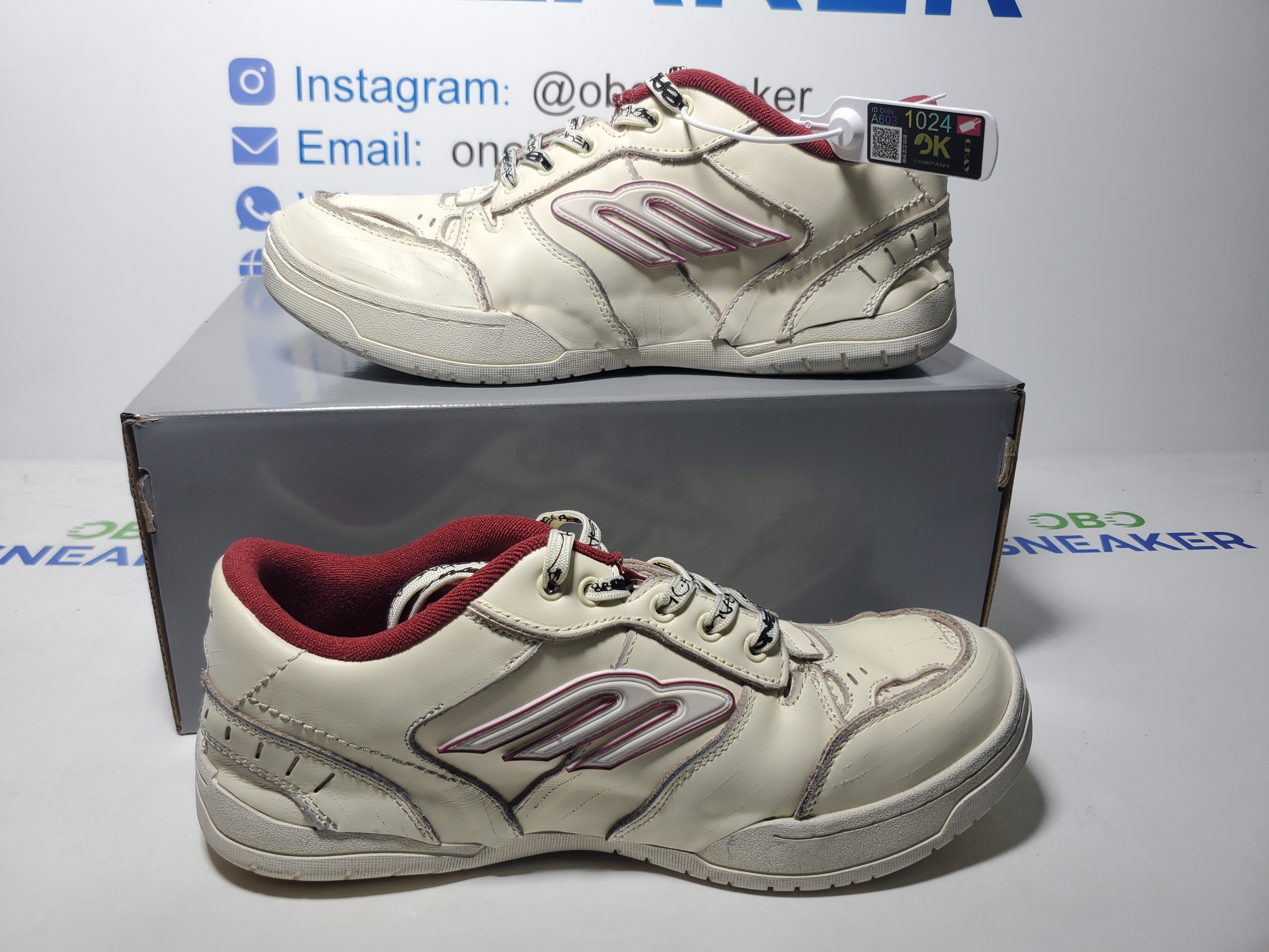 Balenciaga Hamptons Worn-out Trainers White Red 841765 WCURS 9960 review Obosneaker 01