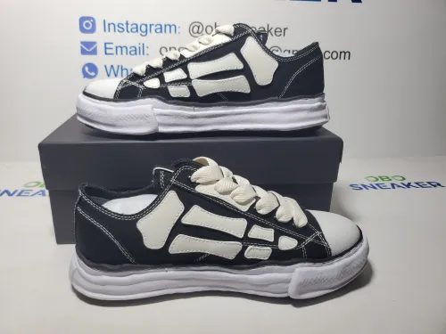 Maison Mihara Yasuhiro x AMIRI Skel-Top Low Black AMFOSR1076-001 review 