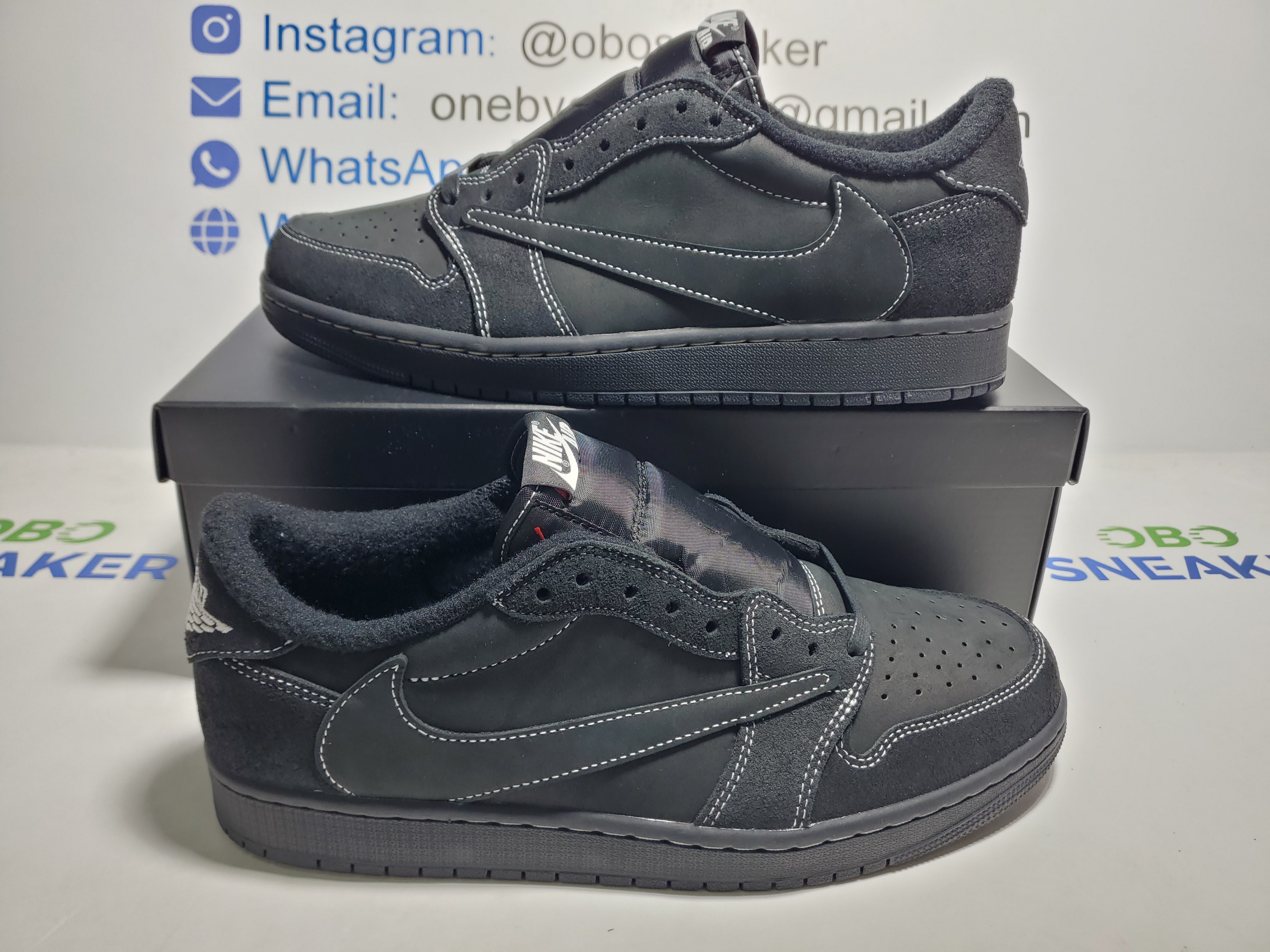 TOP Version Travis Scott x Air Jordan 1 Low OG SP Black Phantom DM7866-001 review Obosneaker 04
