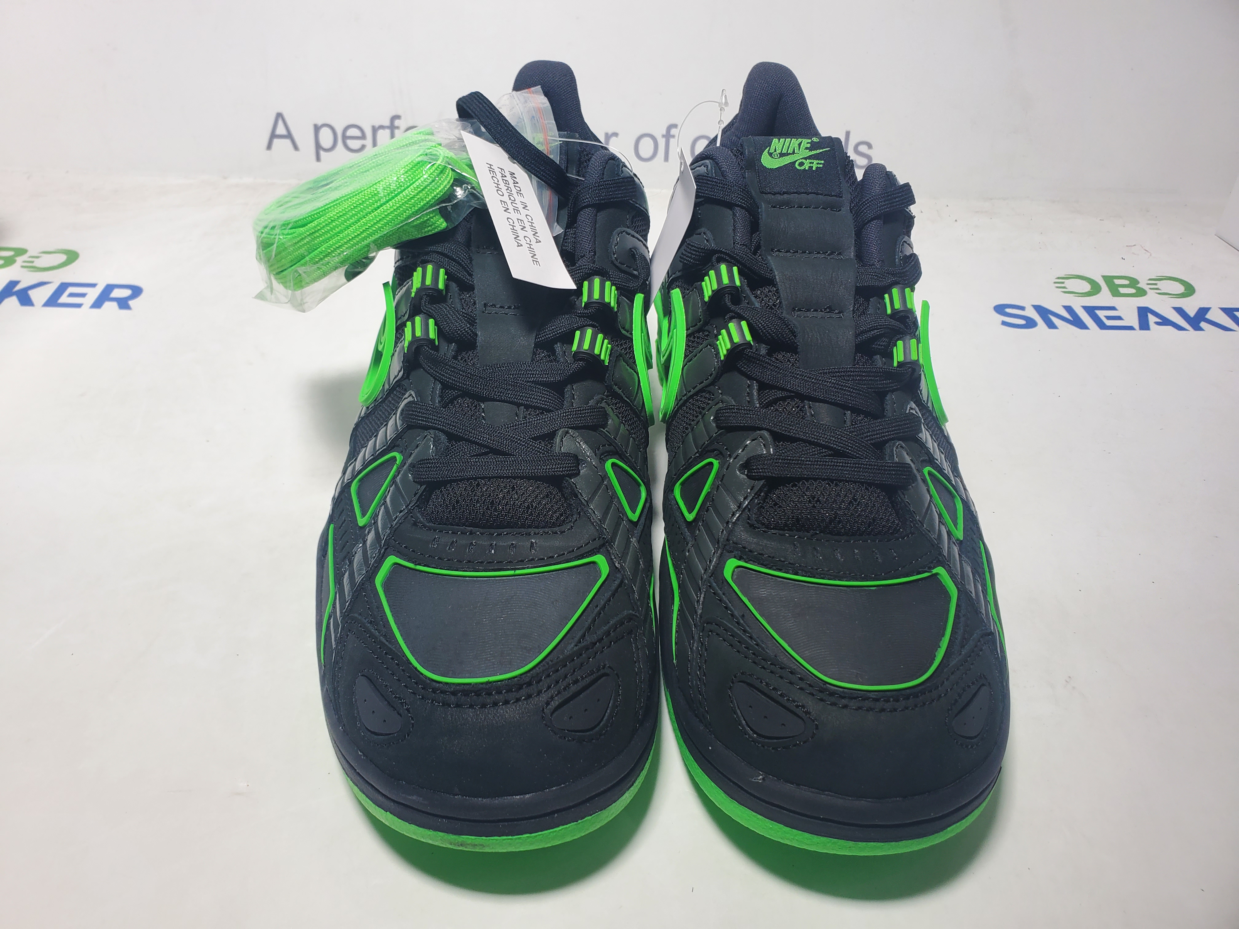 Top Version Nike Air Rubber Dunk Off-White Green Strike CU6015-001 review Obosneaker 03