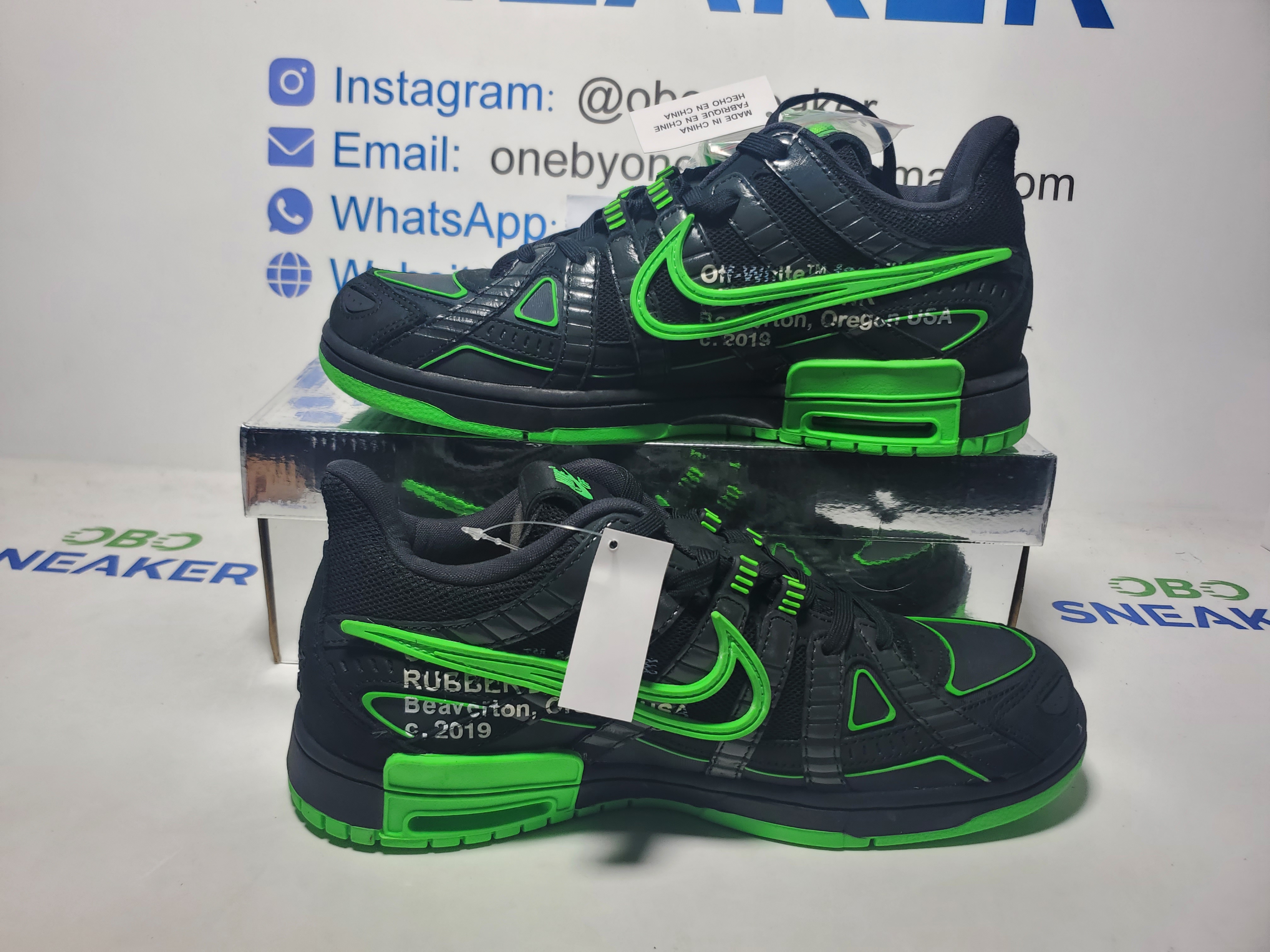 Top Version Nike Air Rubber Dunk Off-White Green Strike CU6015-001 review Obosneaker 01