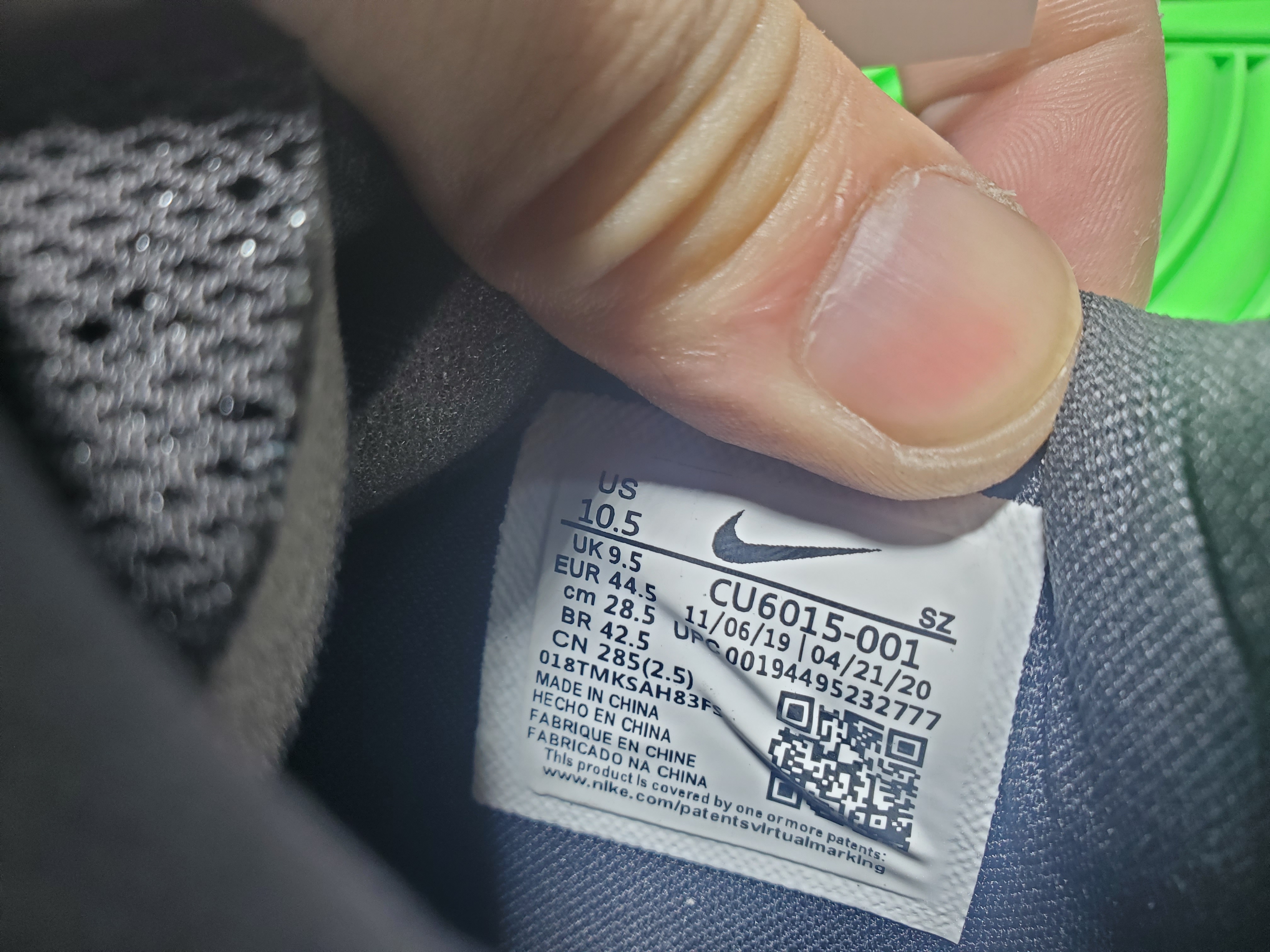 Top Version Nike Air Rubber Dunk Off-White Green Strike CU6015-001 review Obosneaker 05