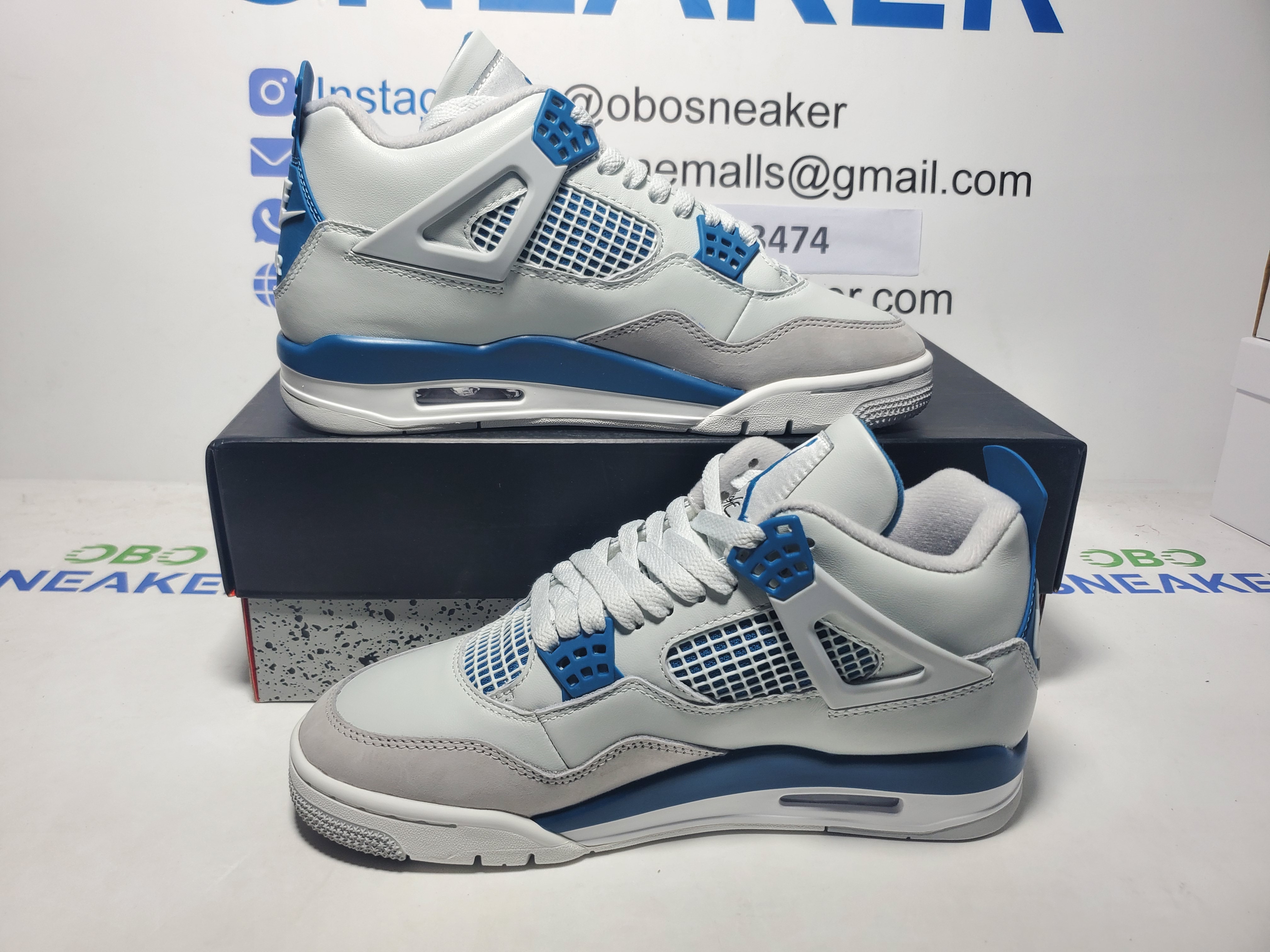 【Black 5 Sale】Top Version  Air Jordan 4 Military Blue FV5029-141 review Obosneaker 01